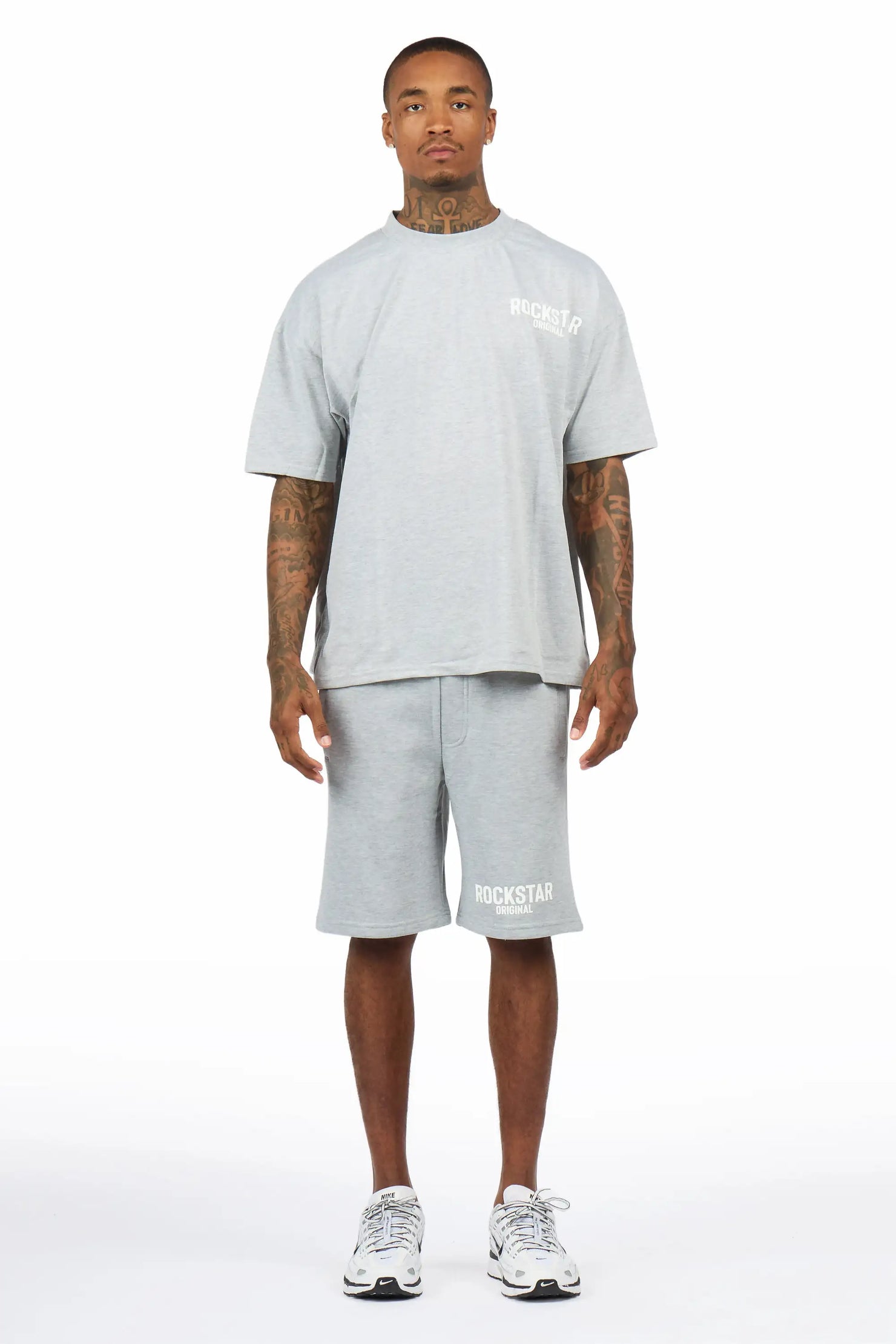 Sana Heather Grey Short Set