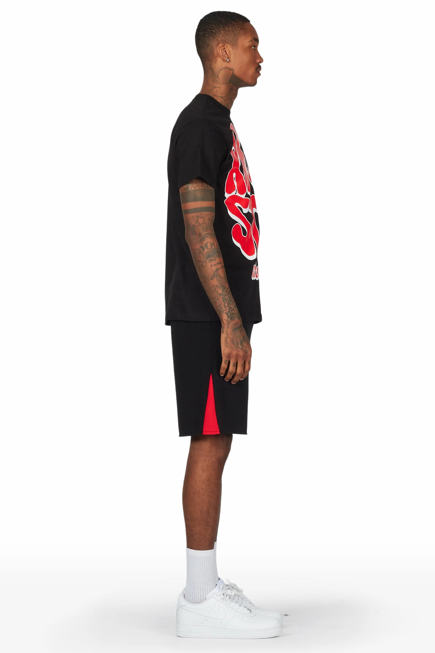 Warblen Black T-Shirt Short Set