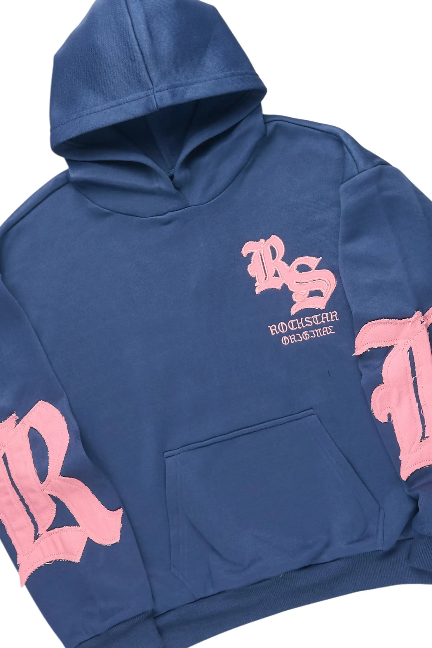 Girls Shironda Navy/Pink Stacked Track Set