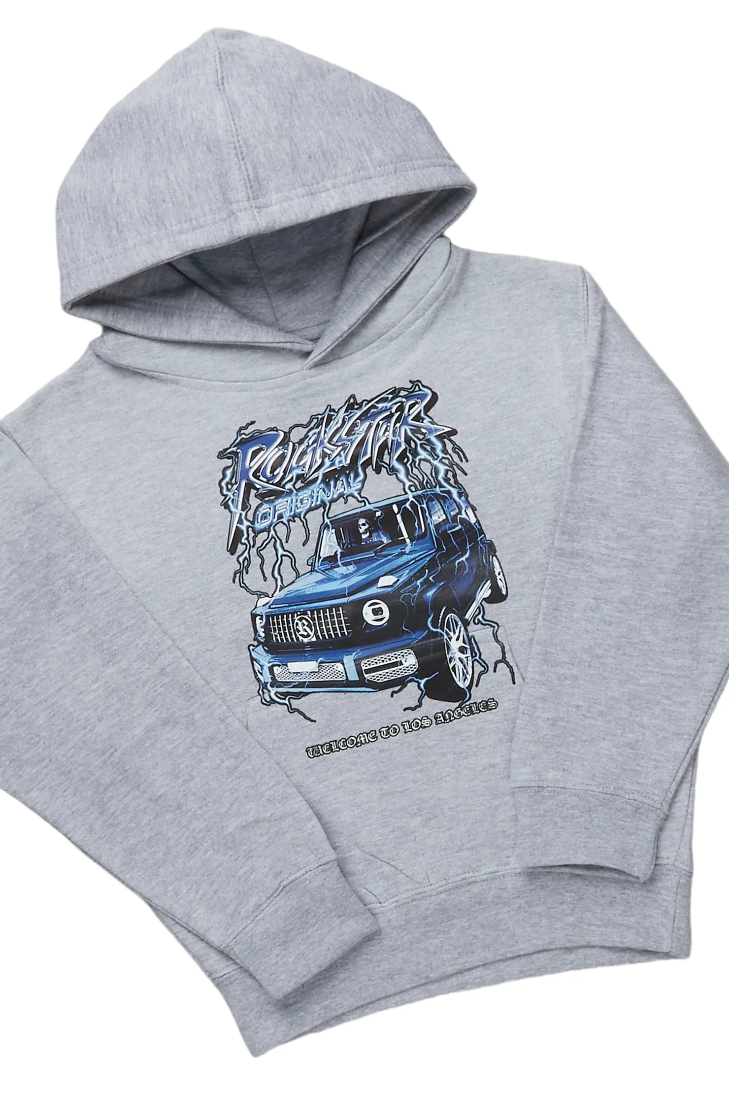 Boys Yashie Heather Grey Hoodie Track Set