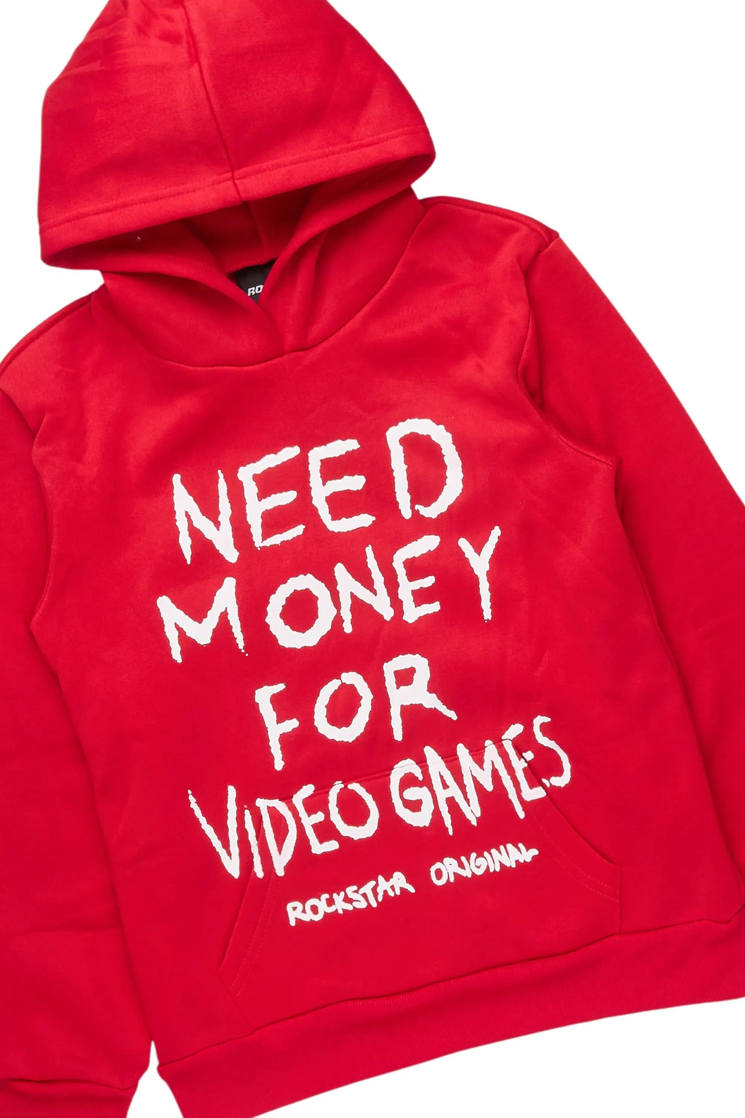Boys M4 Video Games Red/White Hoodie Stacked Track Set