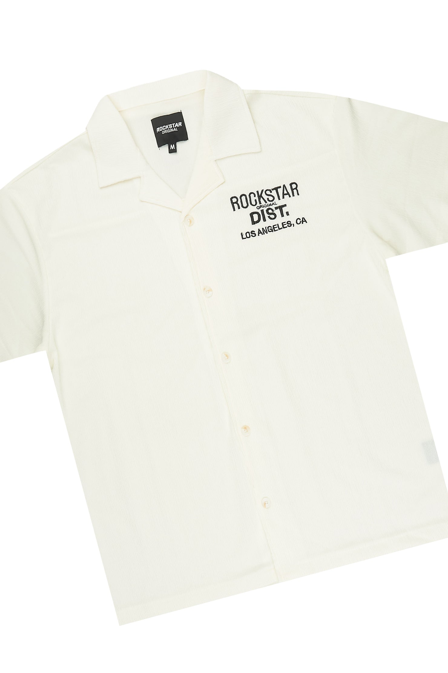 Kason Cream Button Down Shirt/Short Set