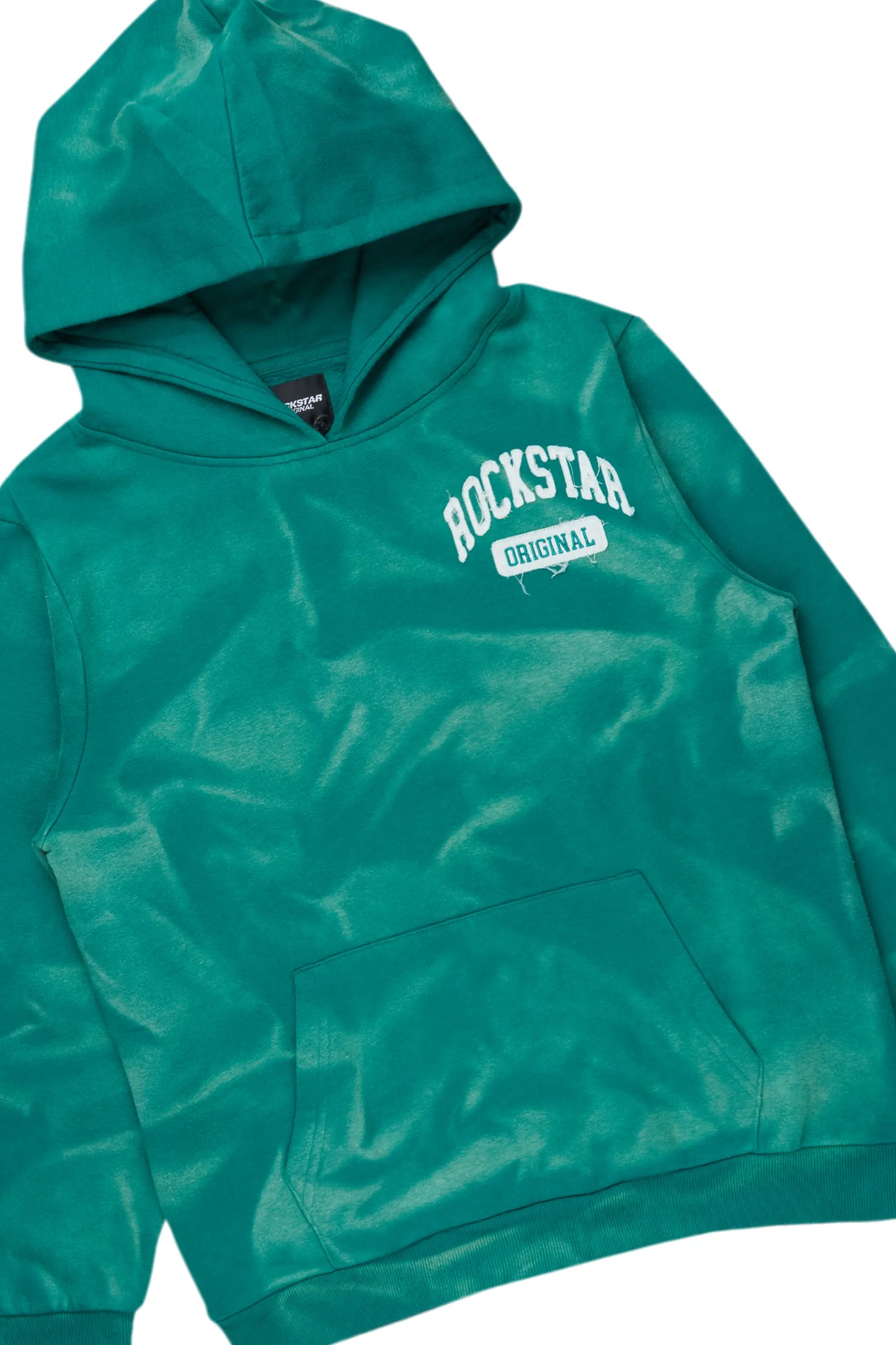 Member Green Hoodie Patchwork Stacked Flare Track Set