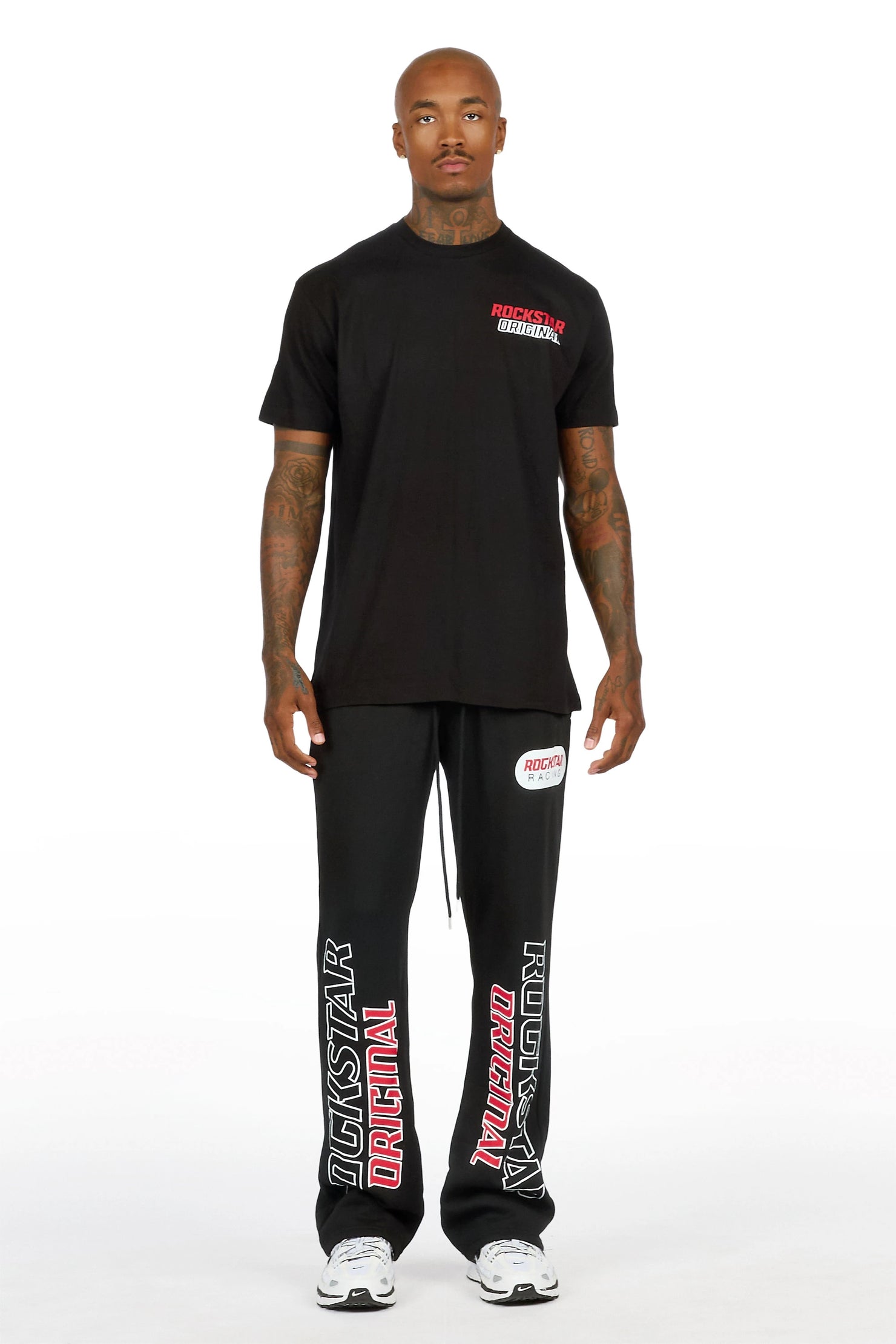 Spiller Black T-Shirt/Relaxed Pant Track Set