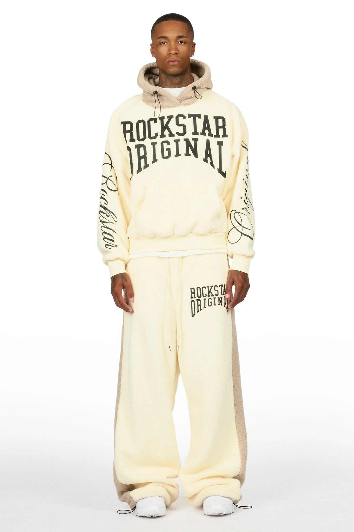Divino Beige Hoodie/Jogger Track Set