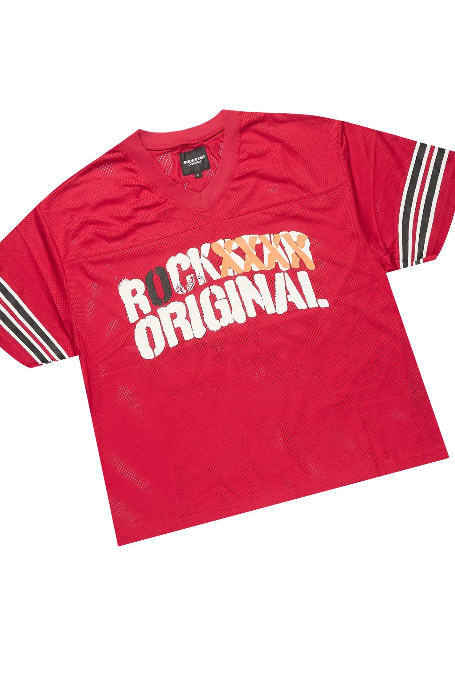 Crown Red Mesh Jersey Short Set