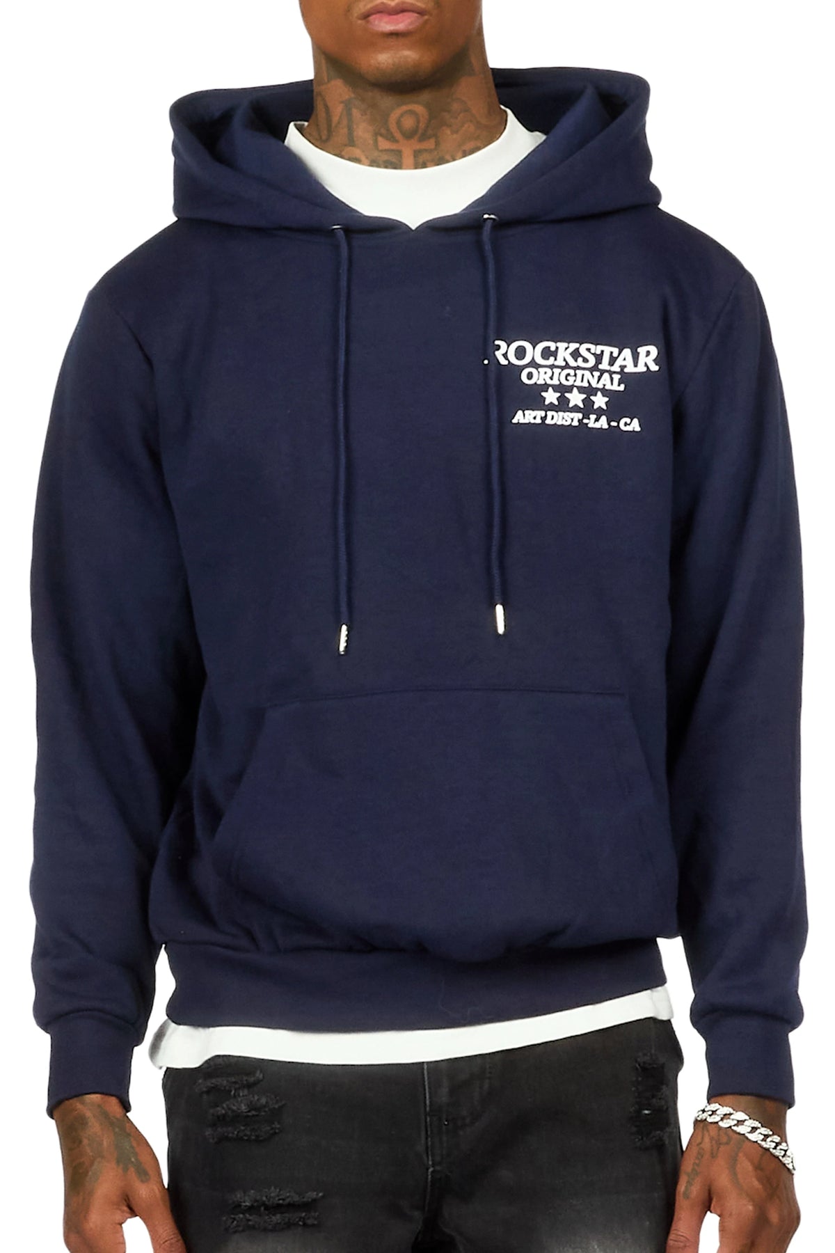 Damek Navy Graphic Hoodie