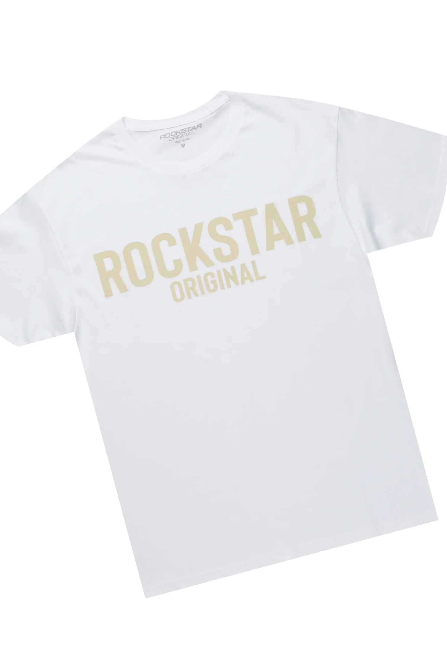 Denea White/Beige T-Shirt Short Set