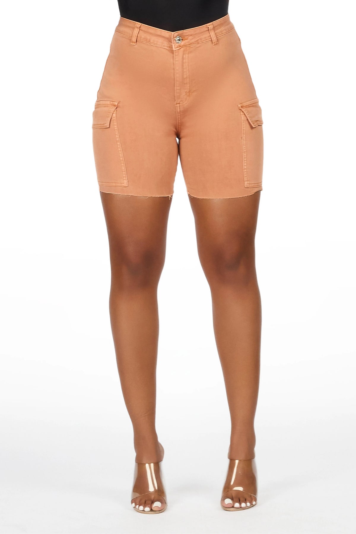 Natalia Tan Cargo Denim Short