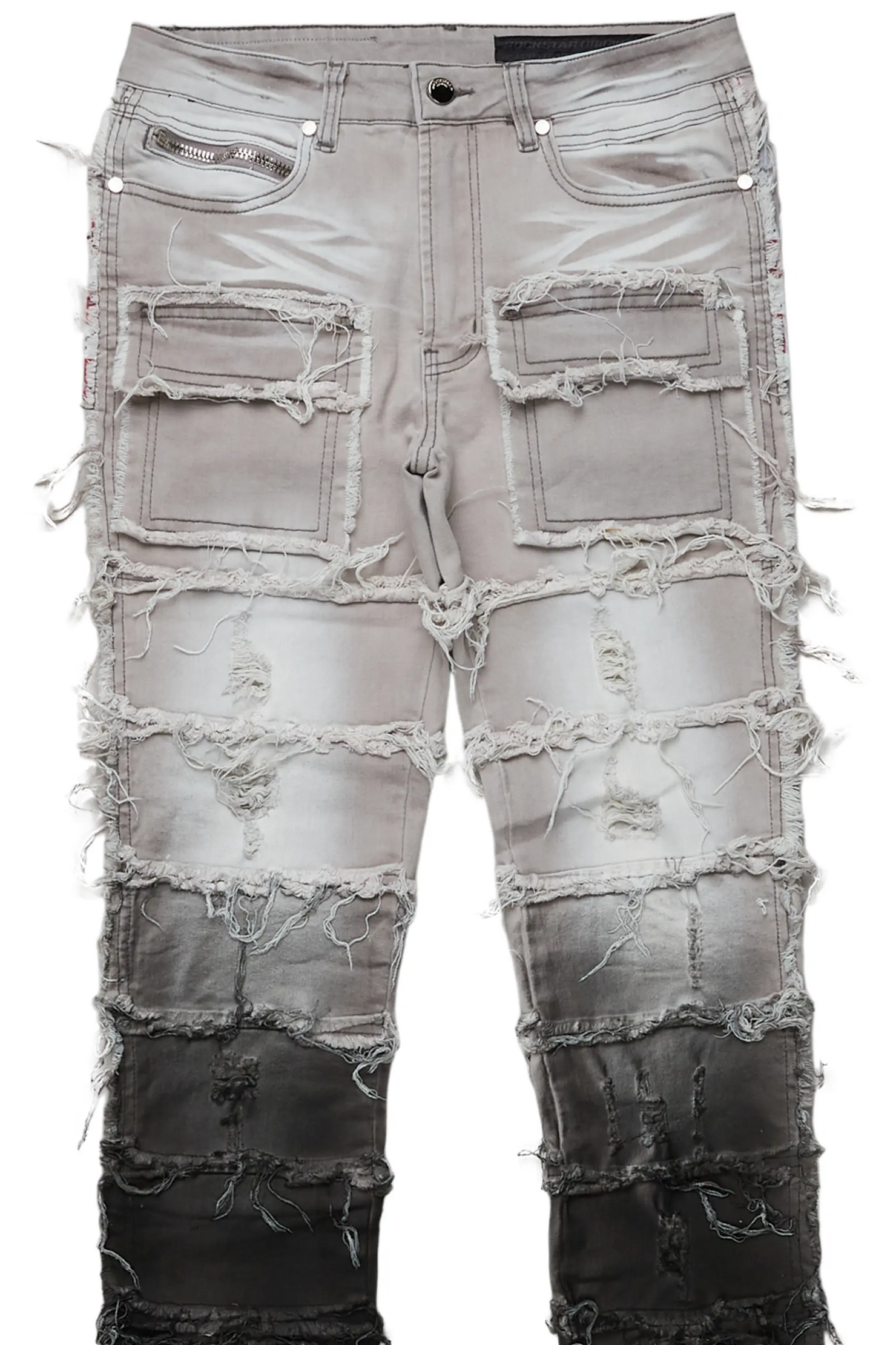 Mads Grey Painter Stacked Flare Jean