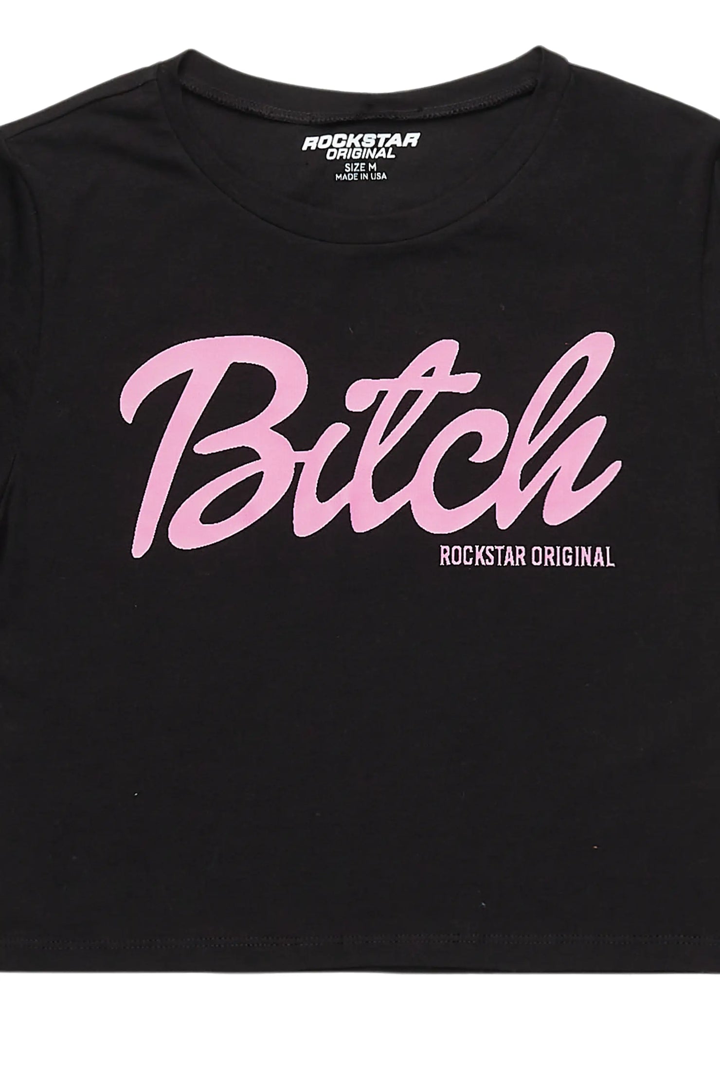 Laressa Black Crop T-Shirt