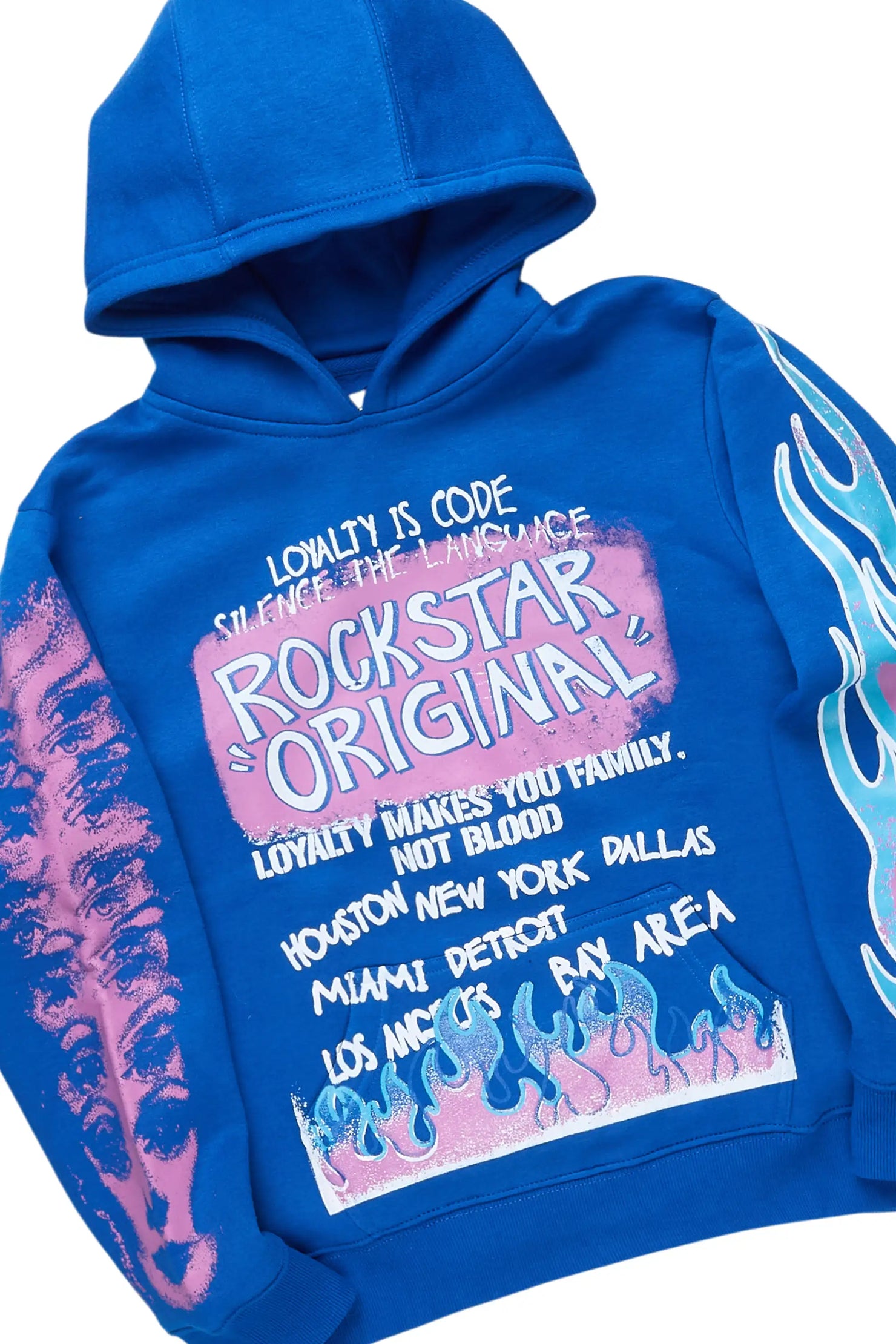 Boys Beno Royal Blue Hoodie/Baggy Track Set