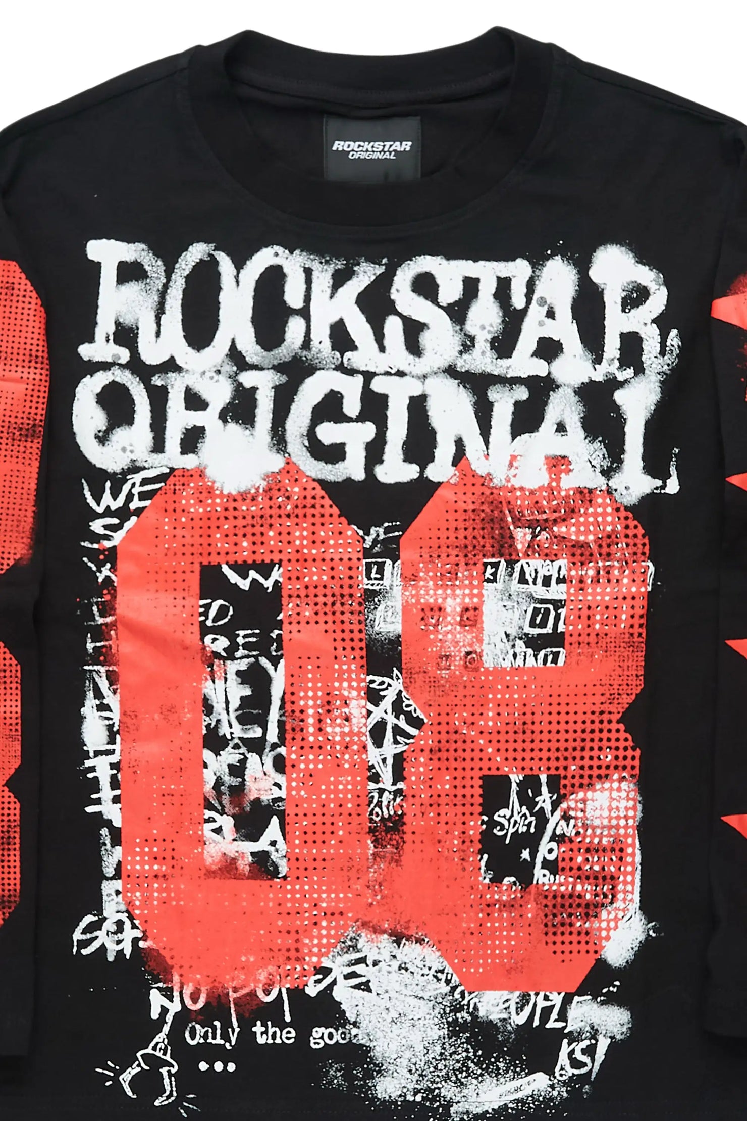 Boys Rhett Black Long Sleeve Graphic T-Shirt