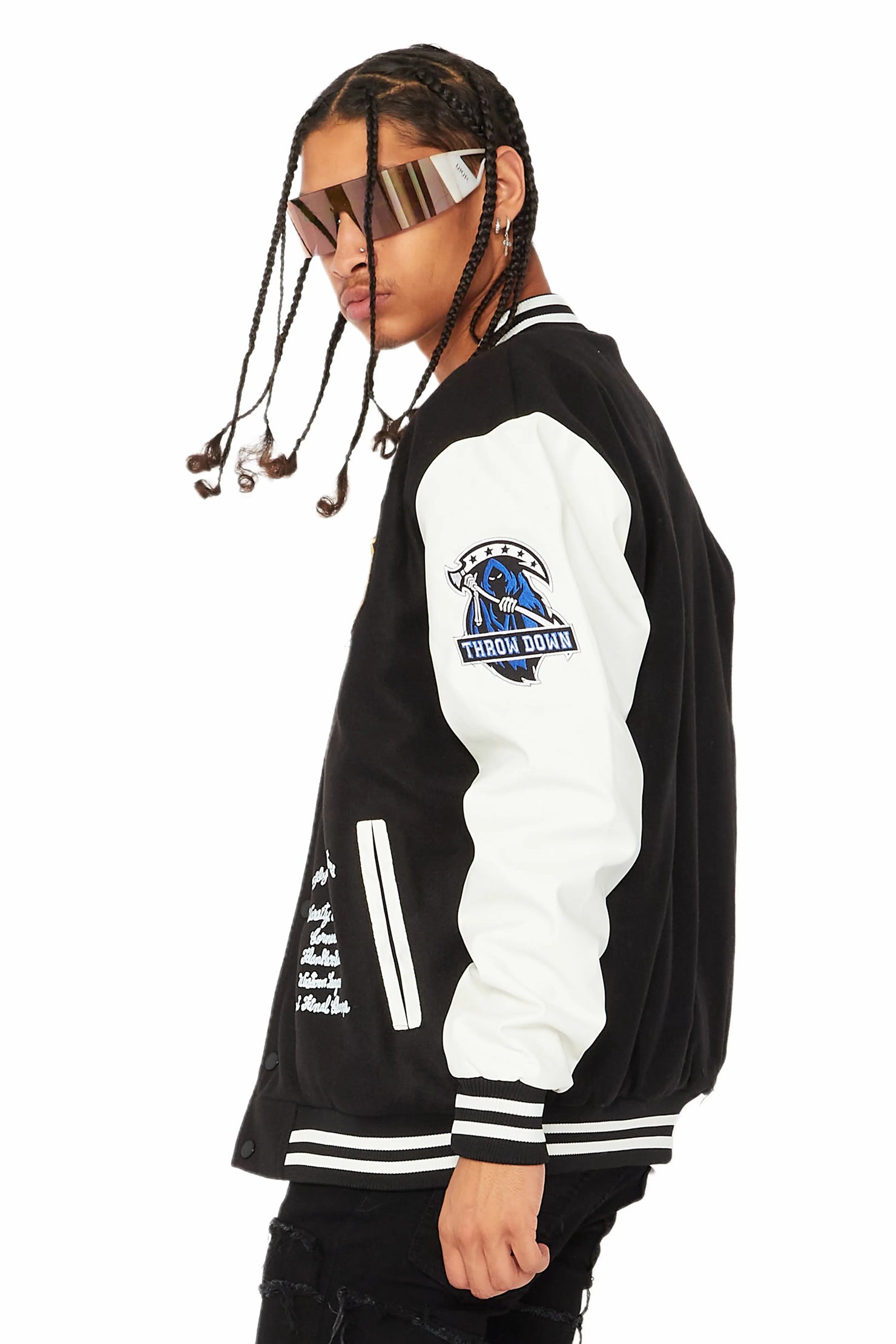 Rush Black/White Varsity Jacket