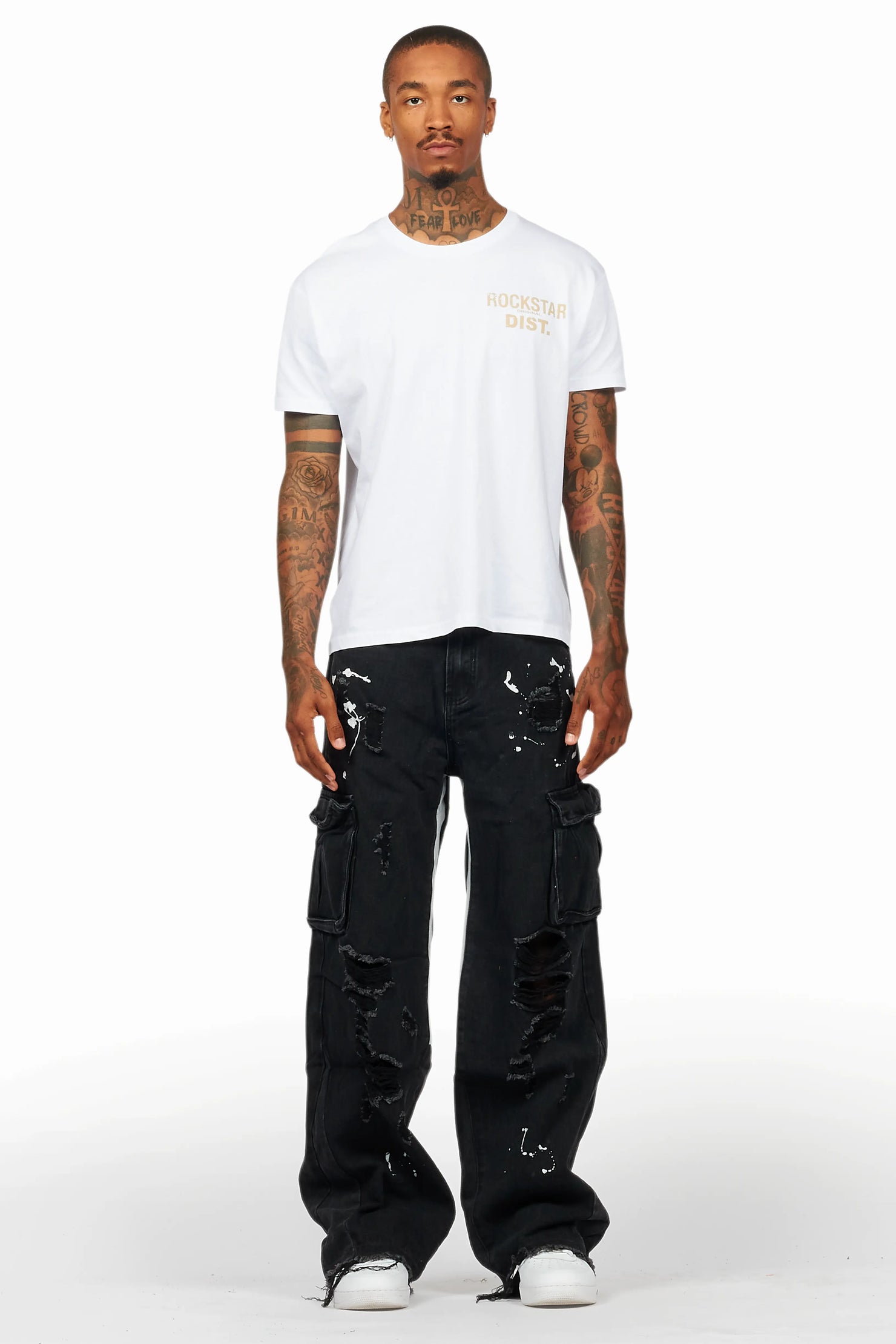 Dubaku Black Baggy Fit Jean