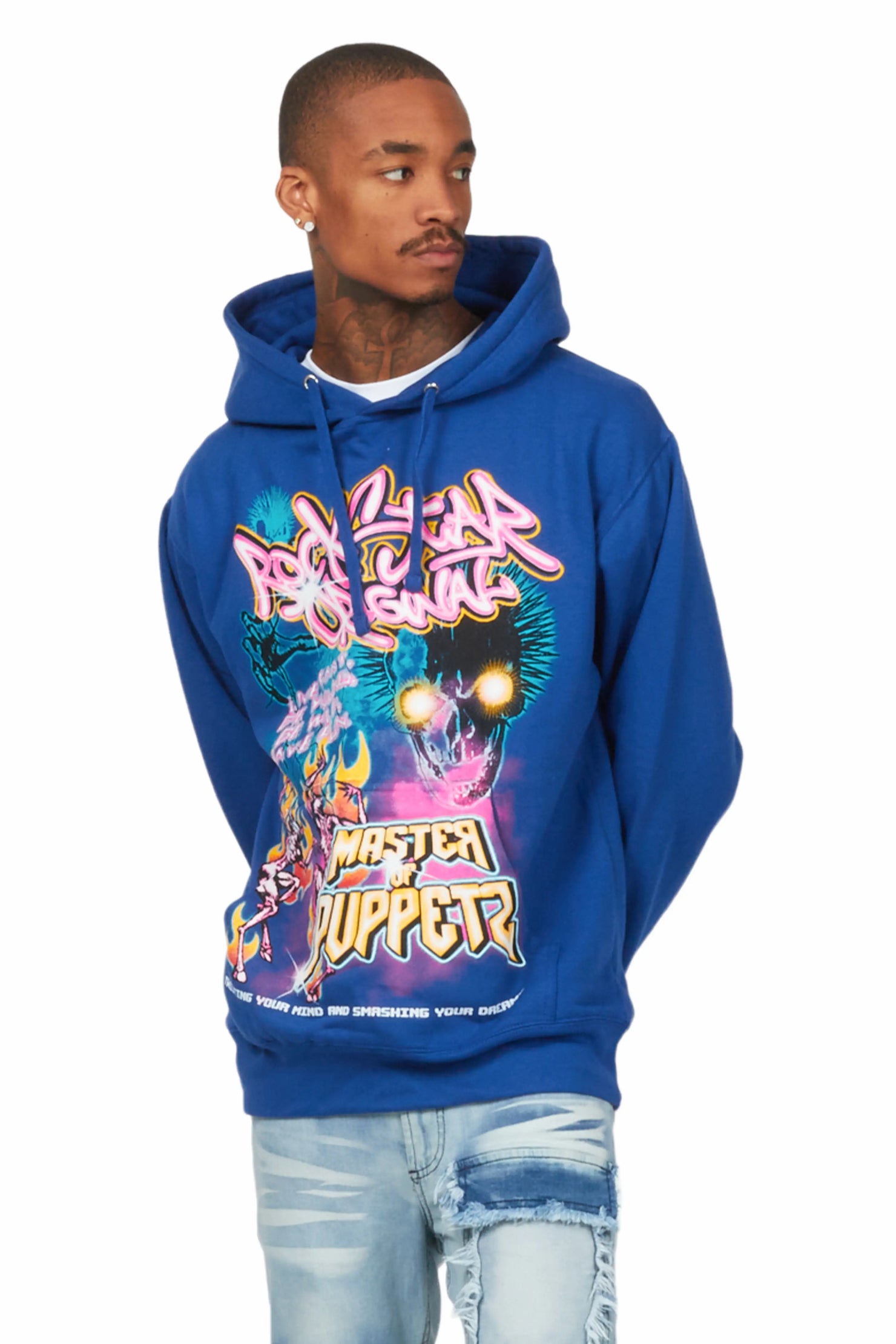 Niko Royal Blue Graphic Hoodie