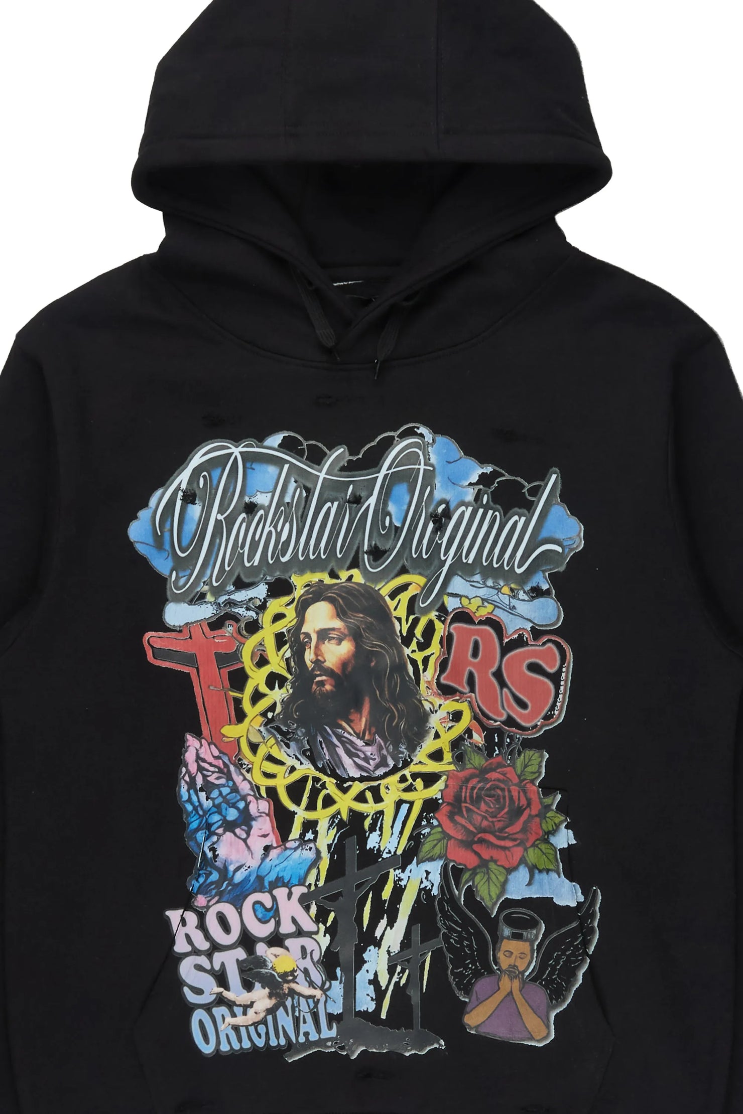 Ravion Black Graphic Hoodie