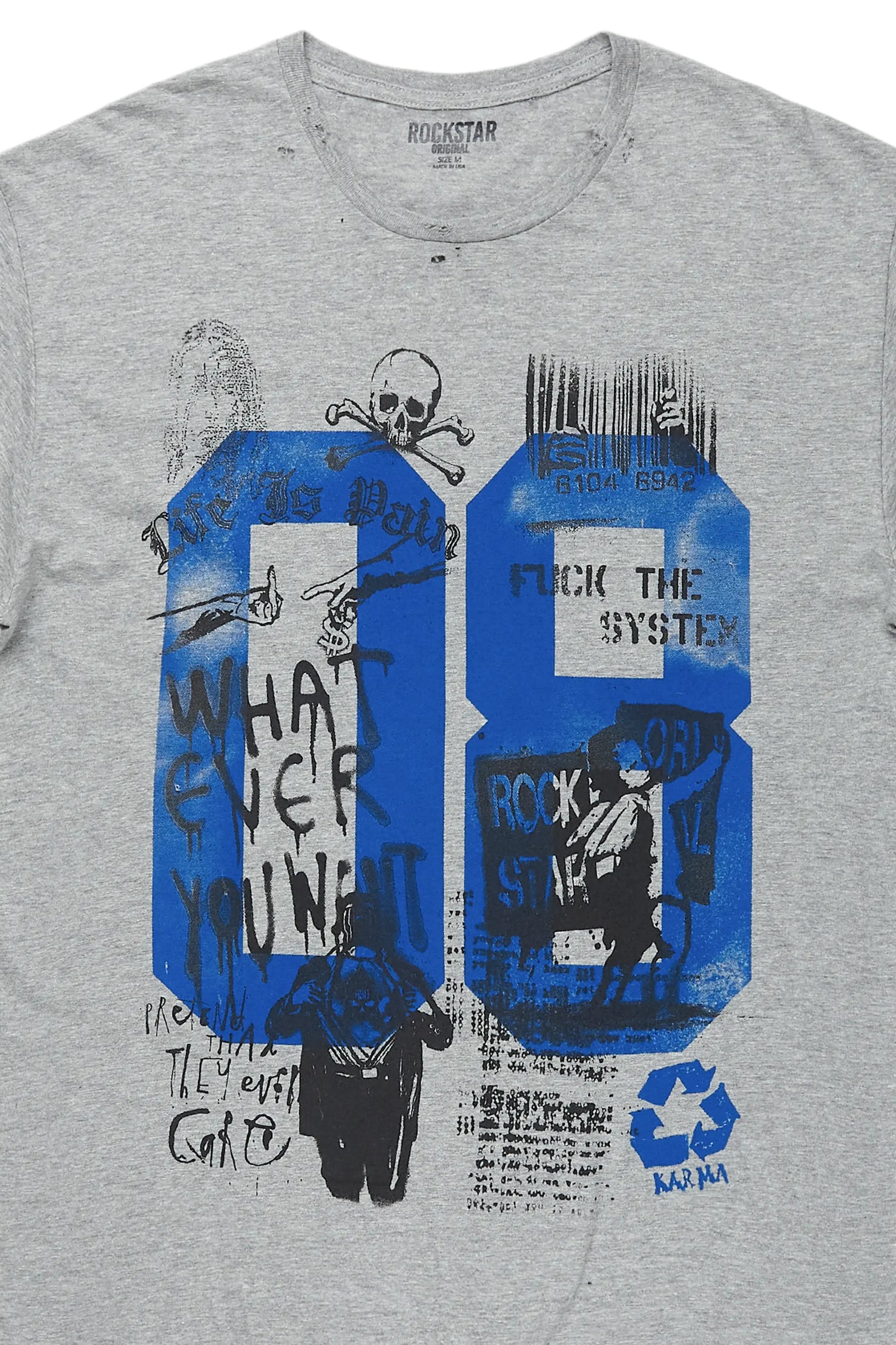 Kammile Heather Grey Oversized T-Shirt