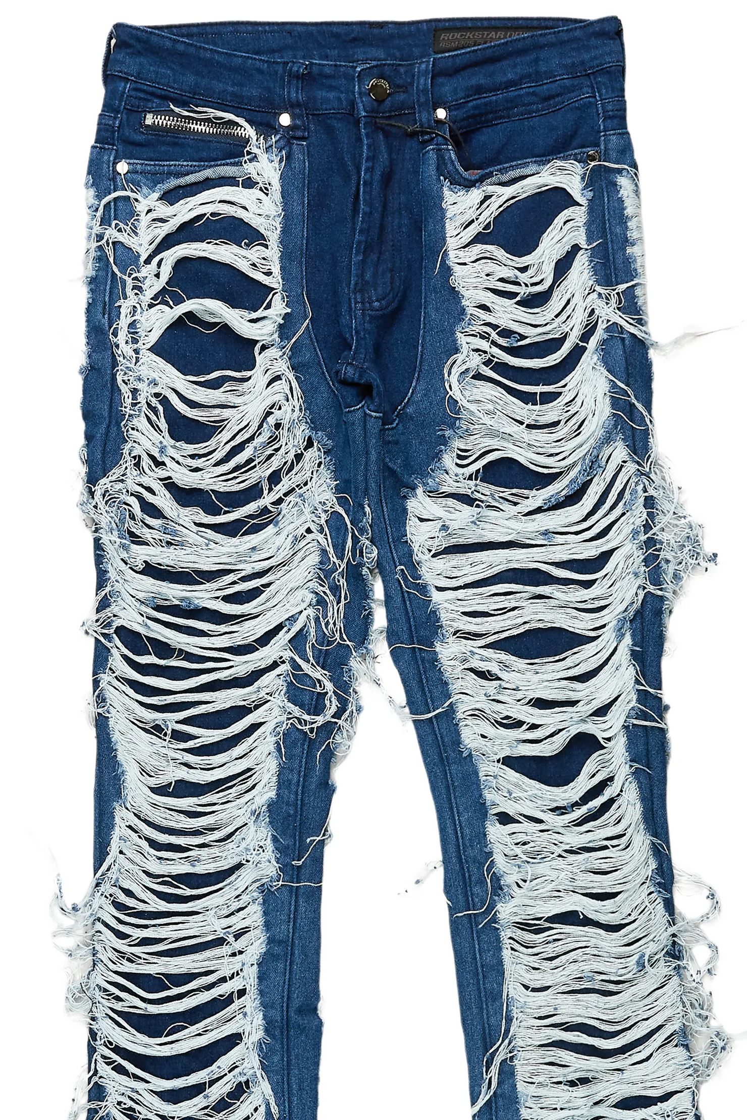 Conrad Blue Stacked Flare Jean