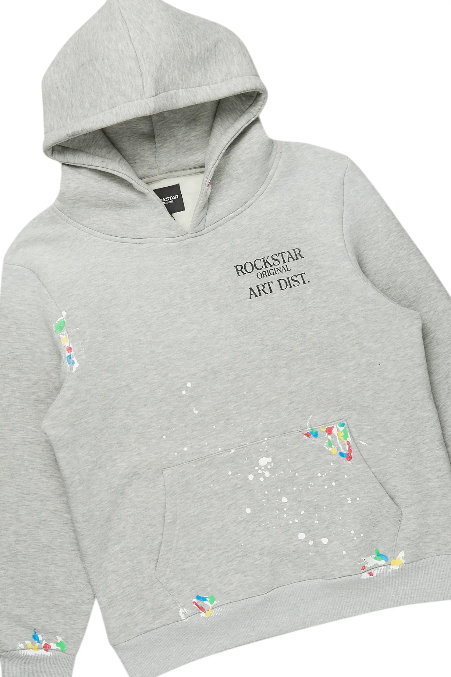 Rockstar Art Dist. Heather Grey Hoodie/Stacked Flare Set
