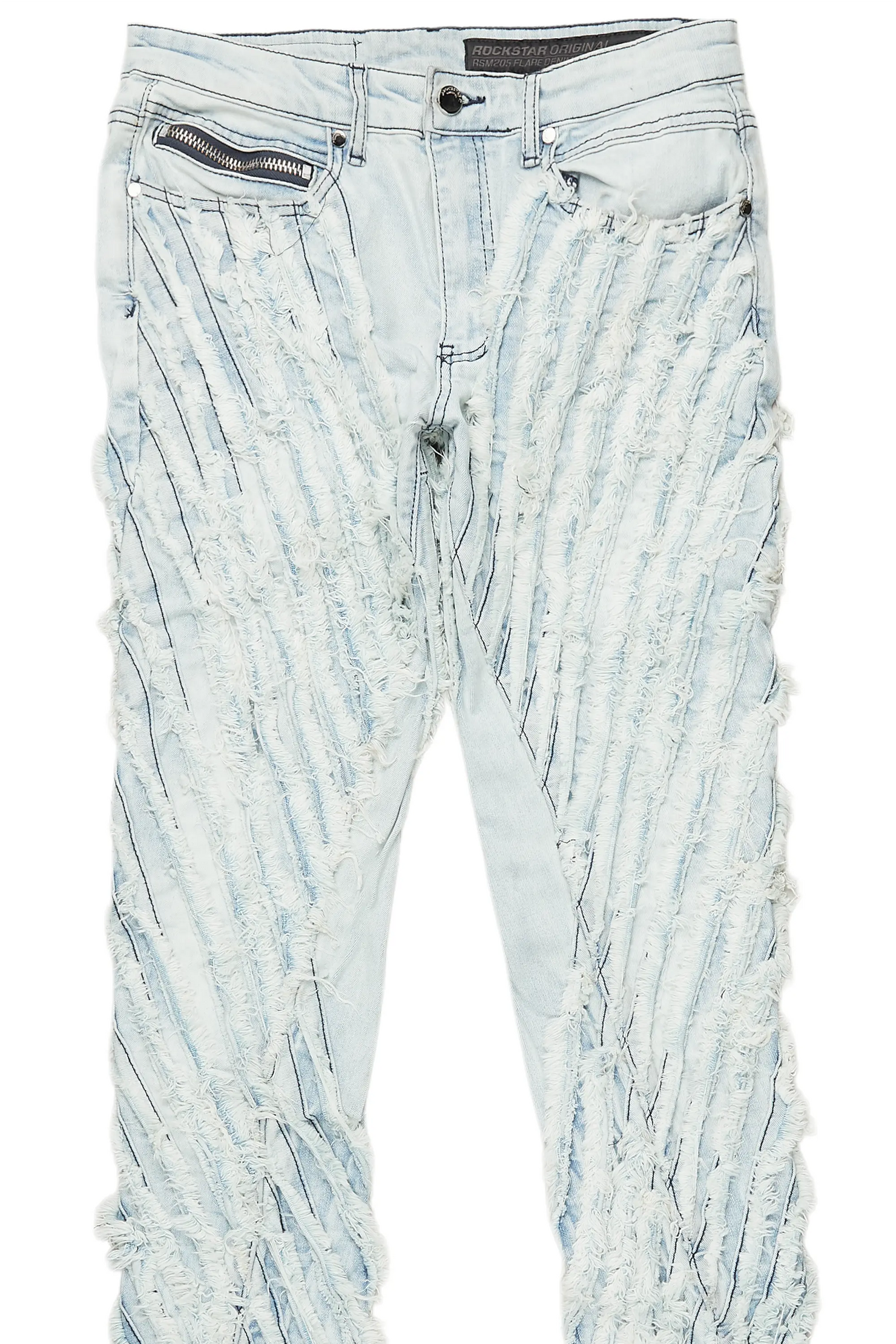 Figg Light Blue Stacked Flare Jean