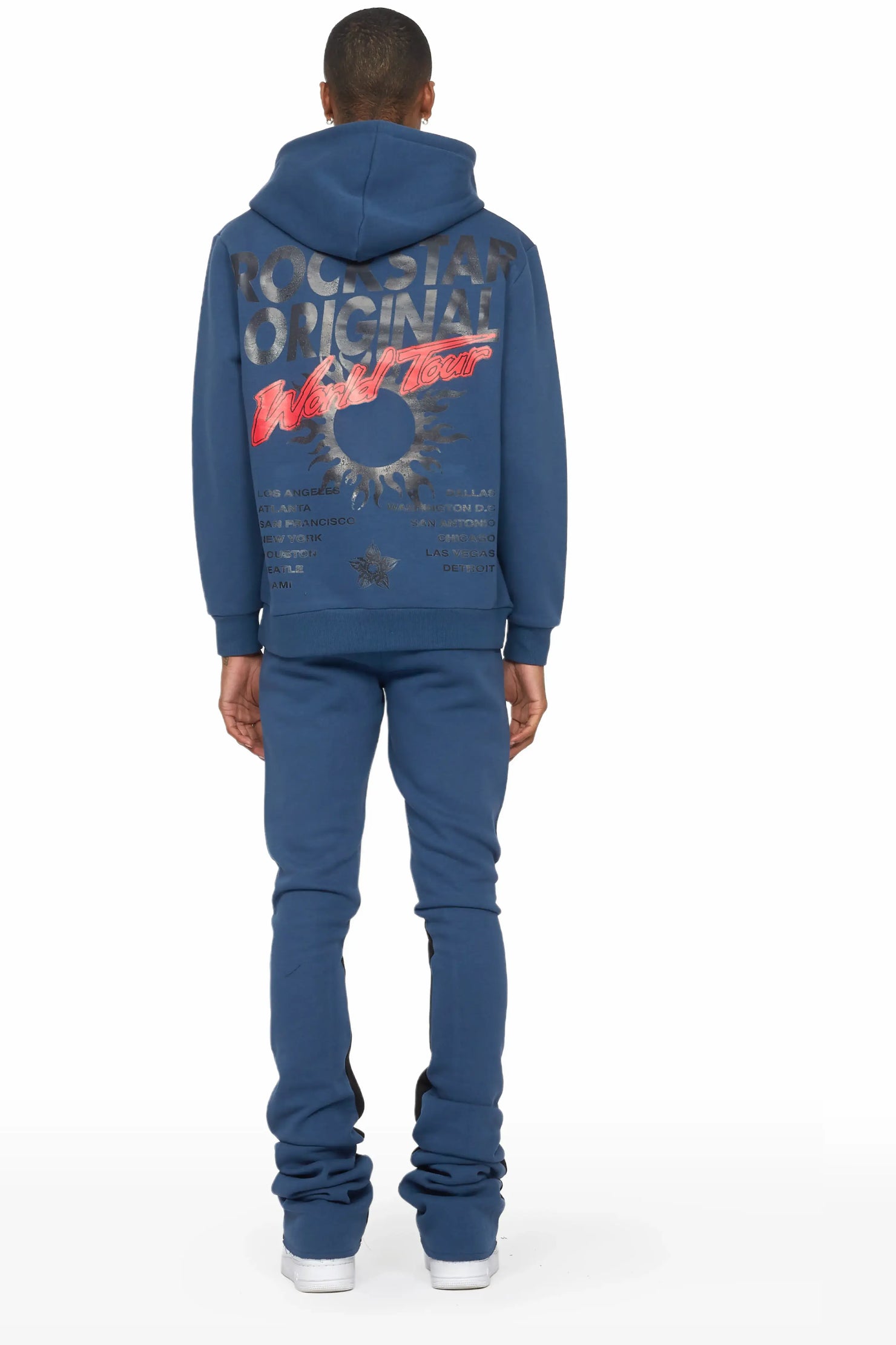 Yash Navy Super Stacked Flare Track Set