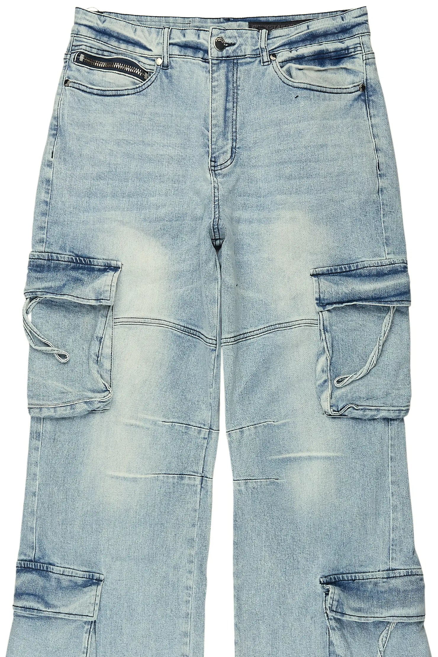 Tore Light Blue Baggy Cargo Jean