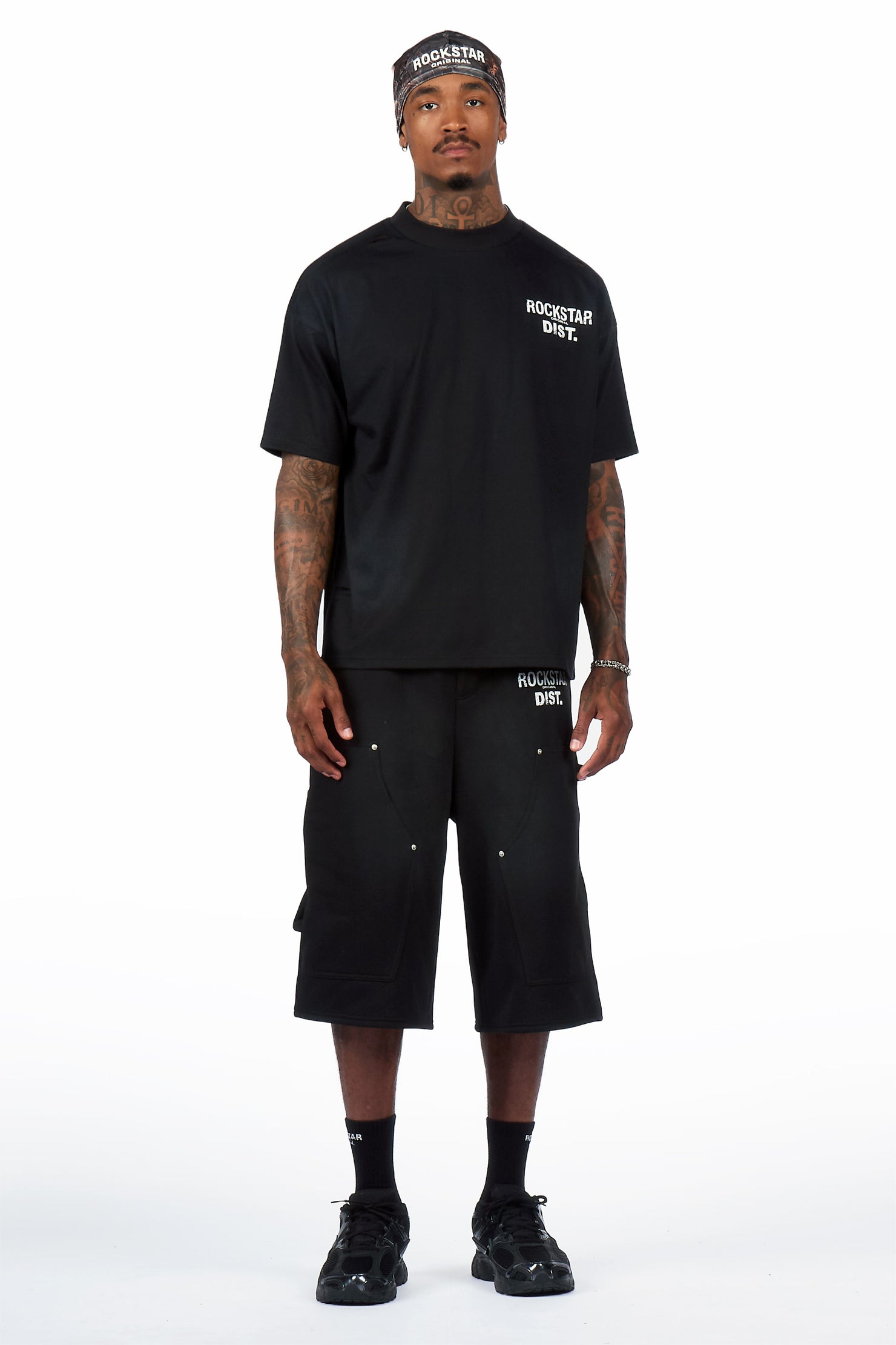 Finn Black T-Shirt Jort Set