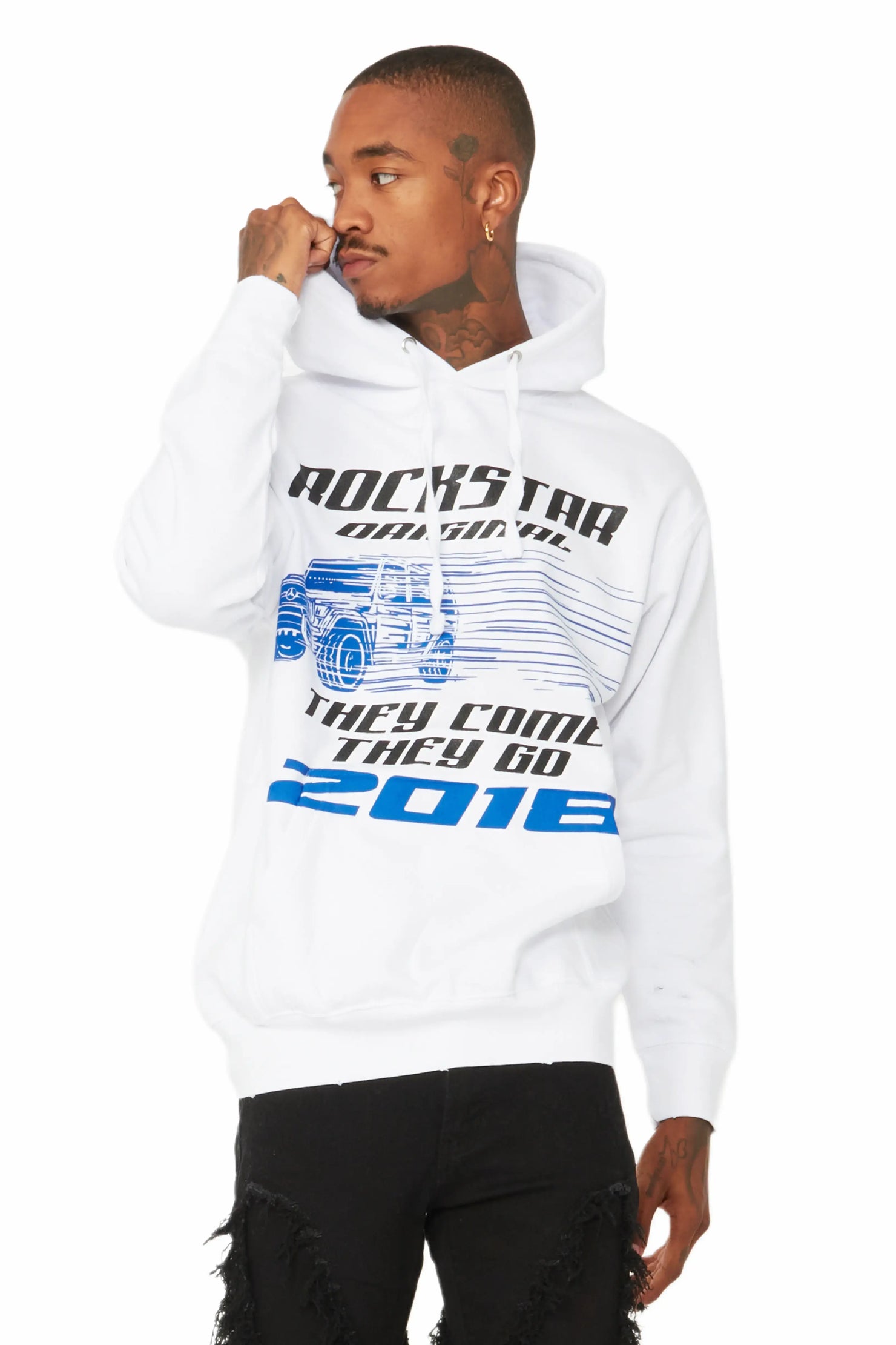 Jago White Graphic Hoodie