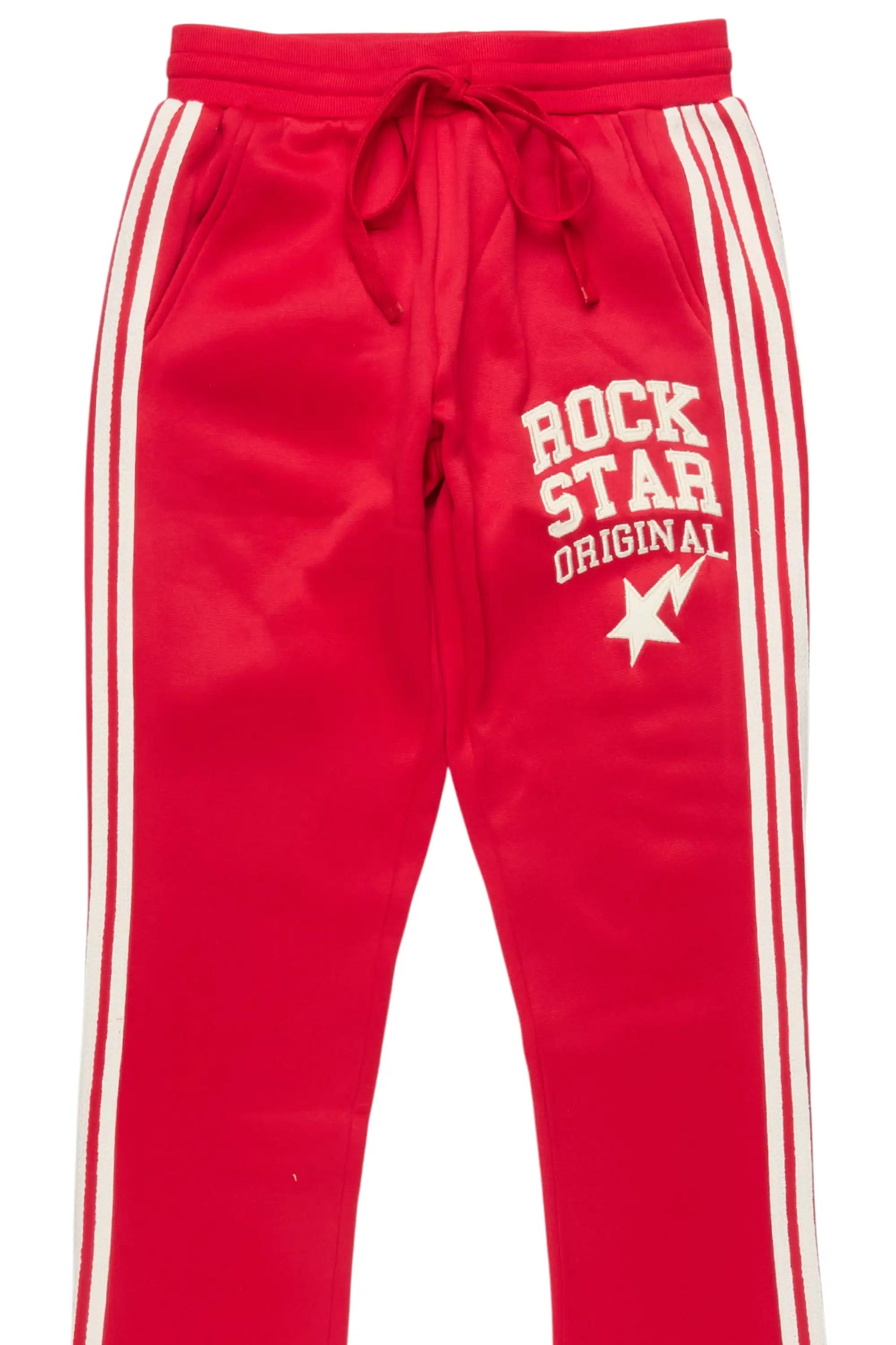 Briana Red Stacked Track Pant