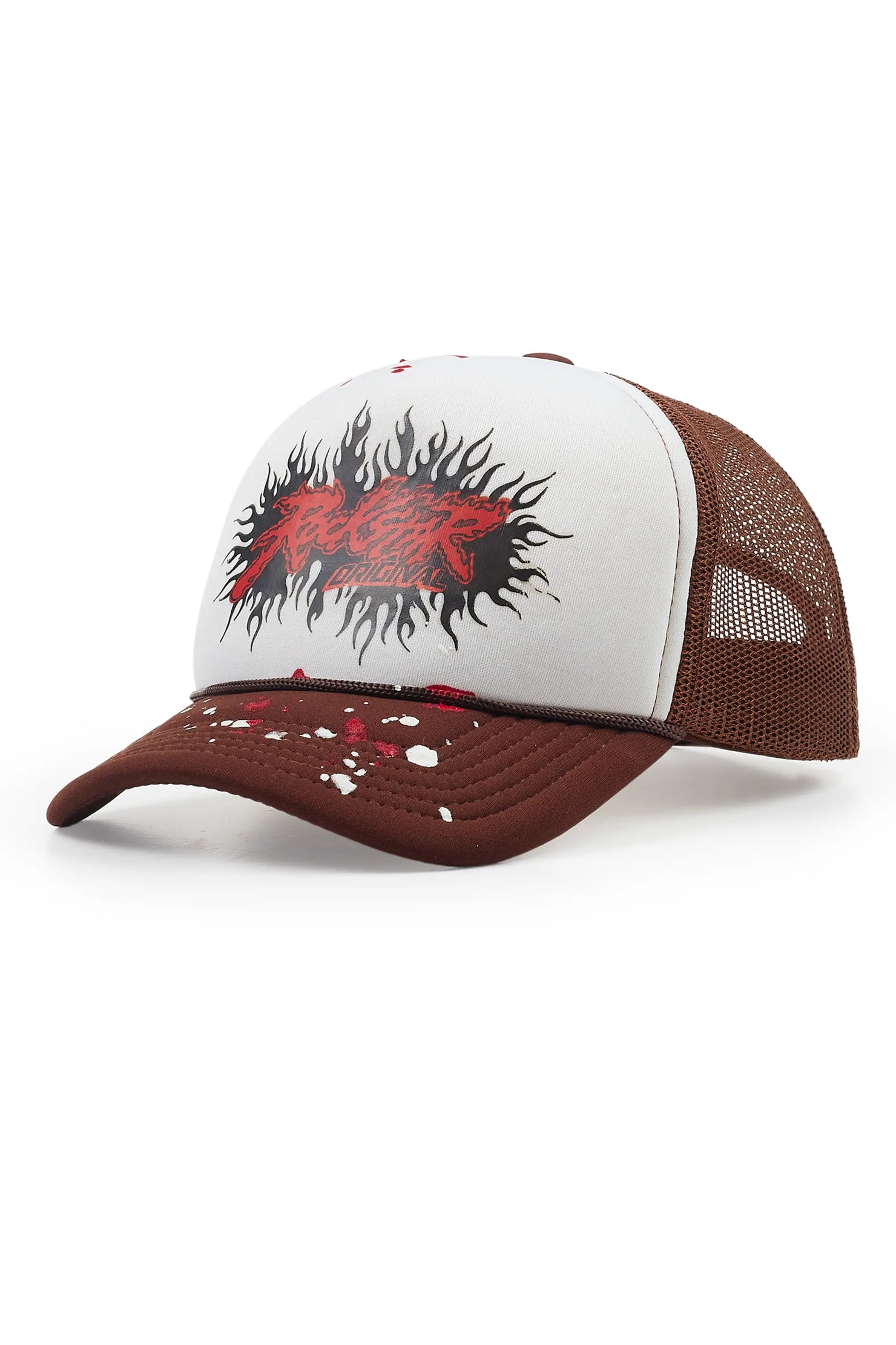 Boys Damir White/Brown Trucker Hat