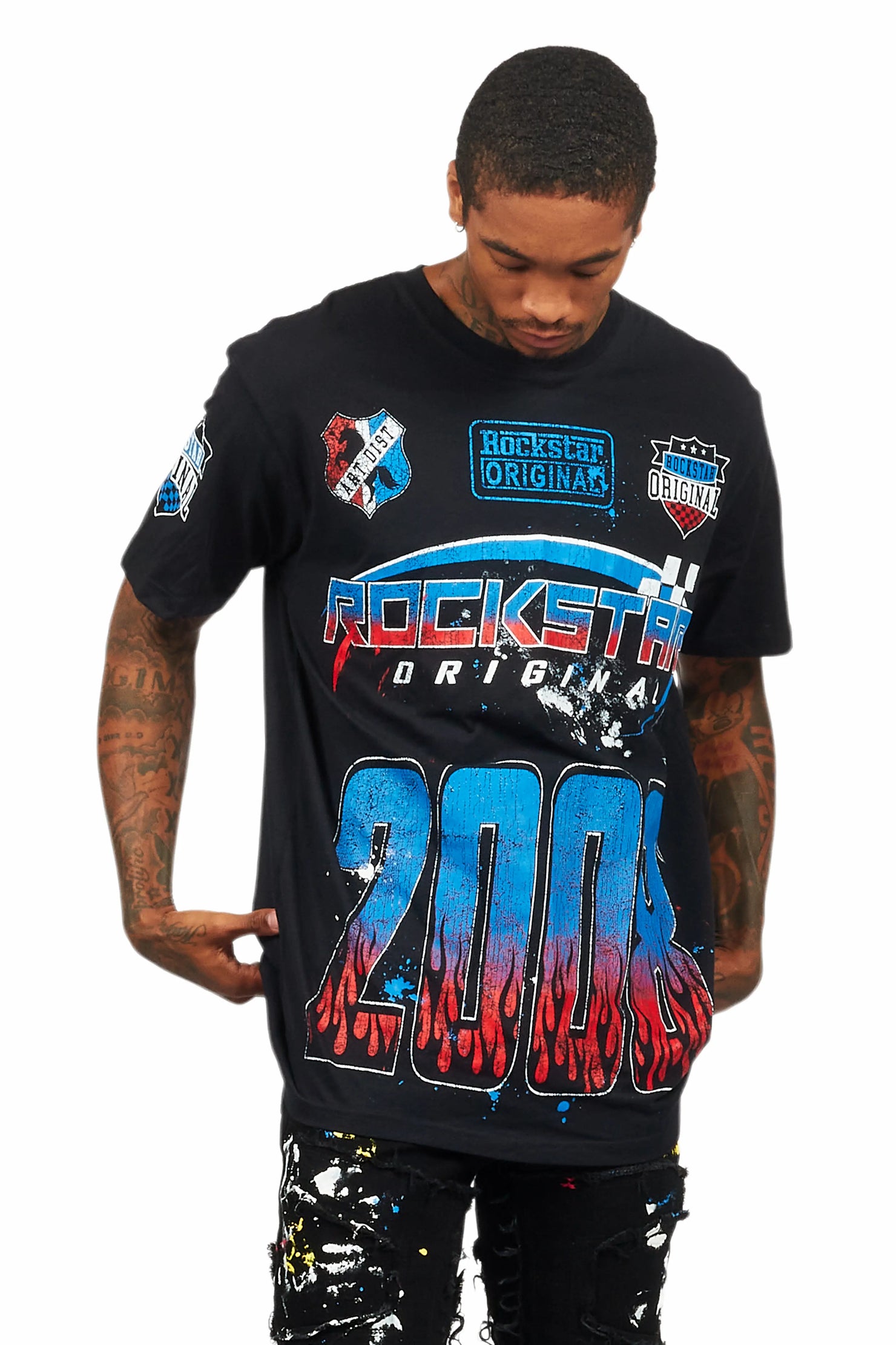 Amos Black/Multi Graphic T-Shirt