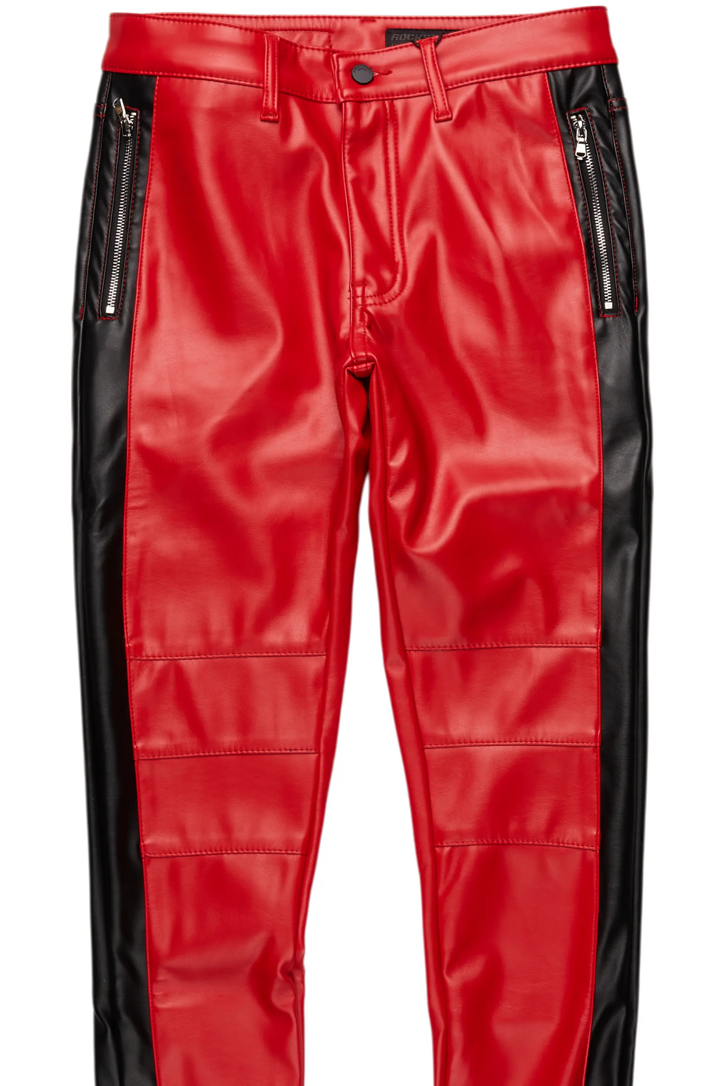 Play Boy Red/Black Skinny Faux Leather Fit Jean