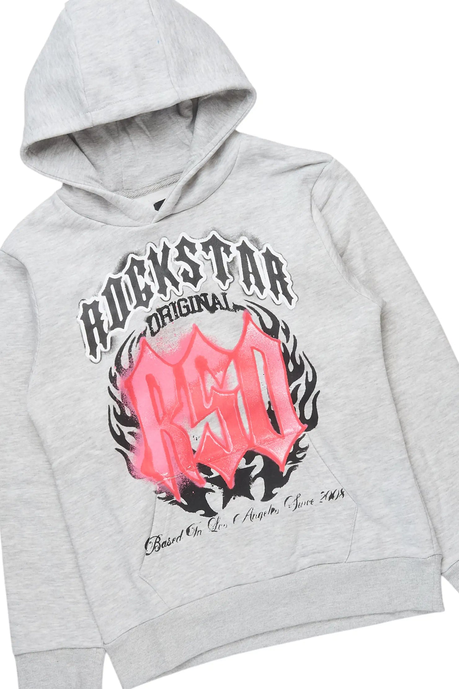 Boys Boaz Heather Grey Hoodie/Baggy Jean Set