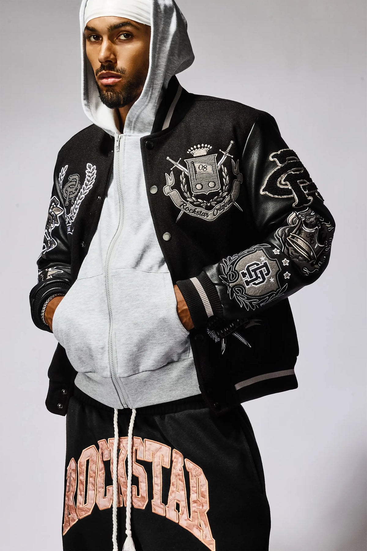 Dallas Black/Black Varsity Jacket