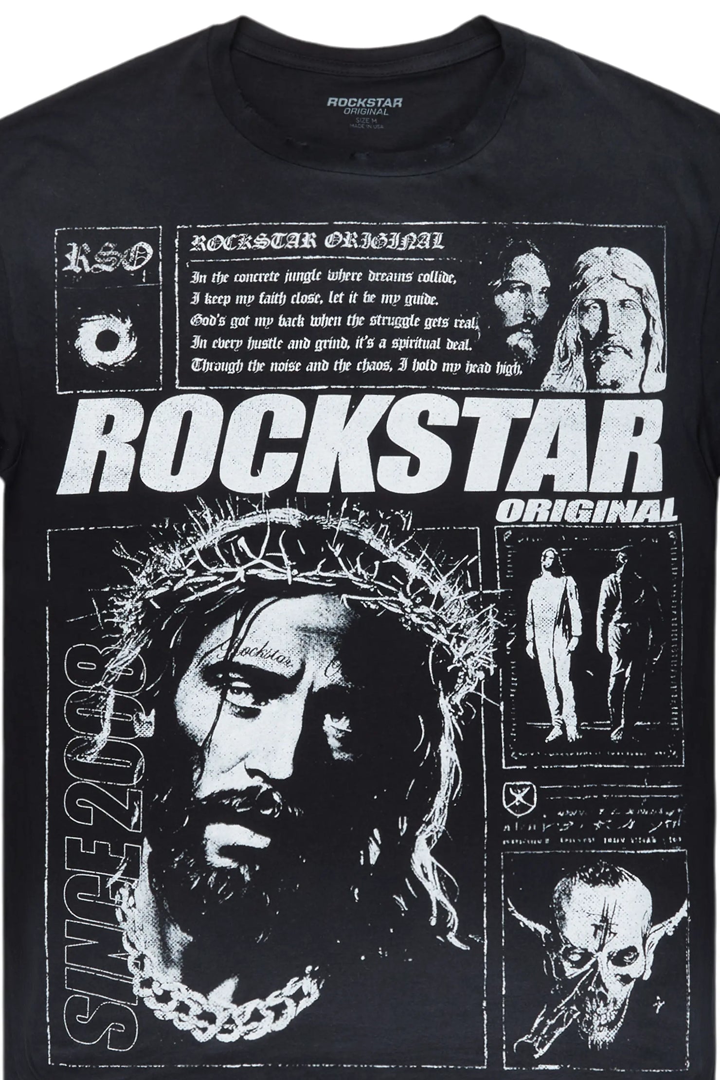 Raith Black Graphic Oversized T-Shirt