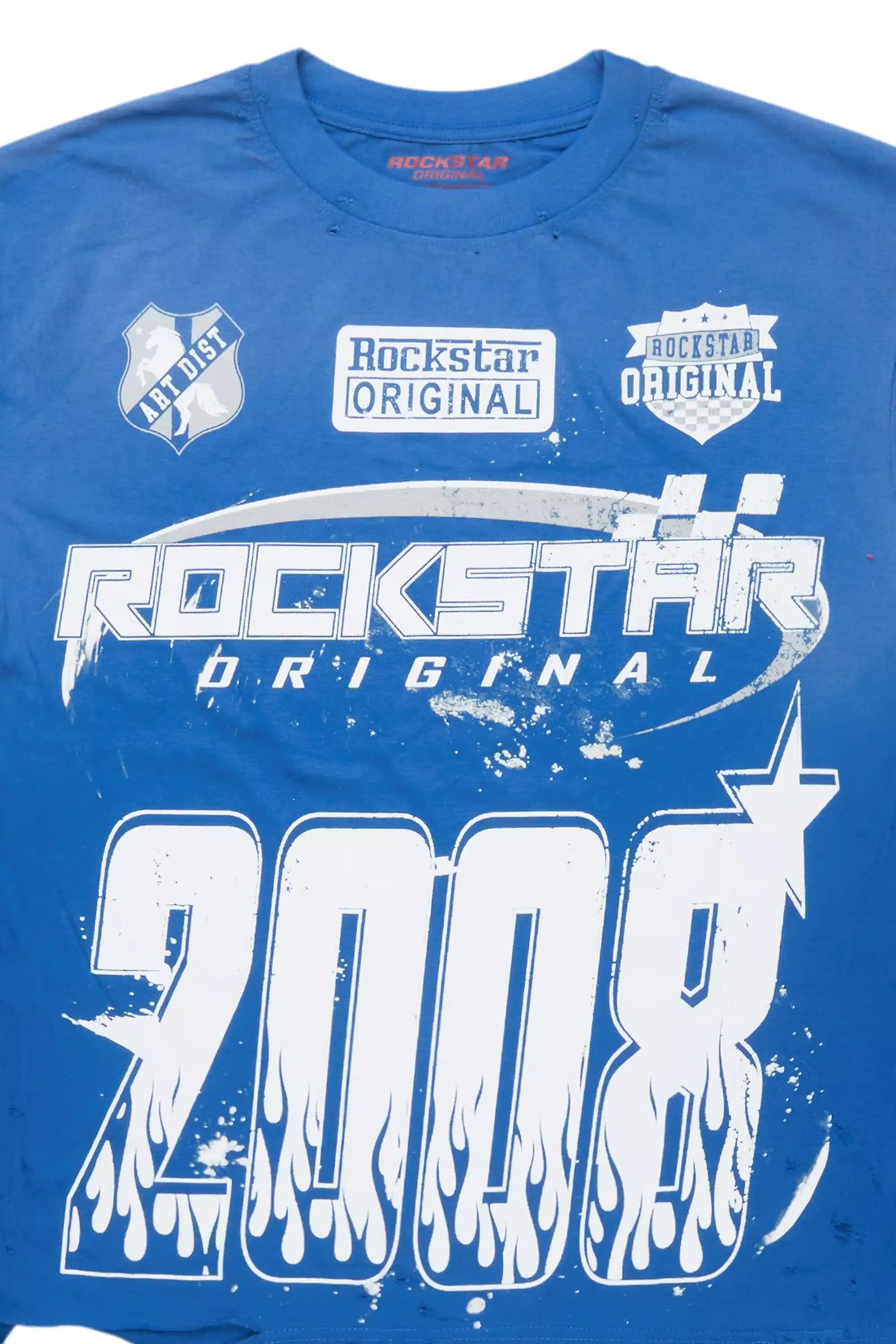 Amos Royal Blue/White Graphic T-Shirt