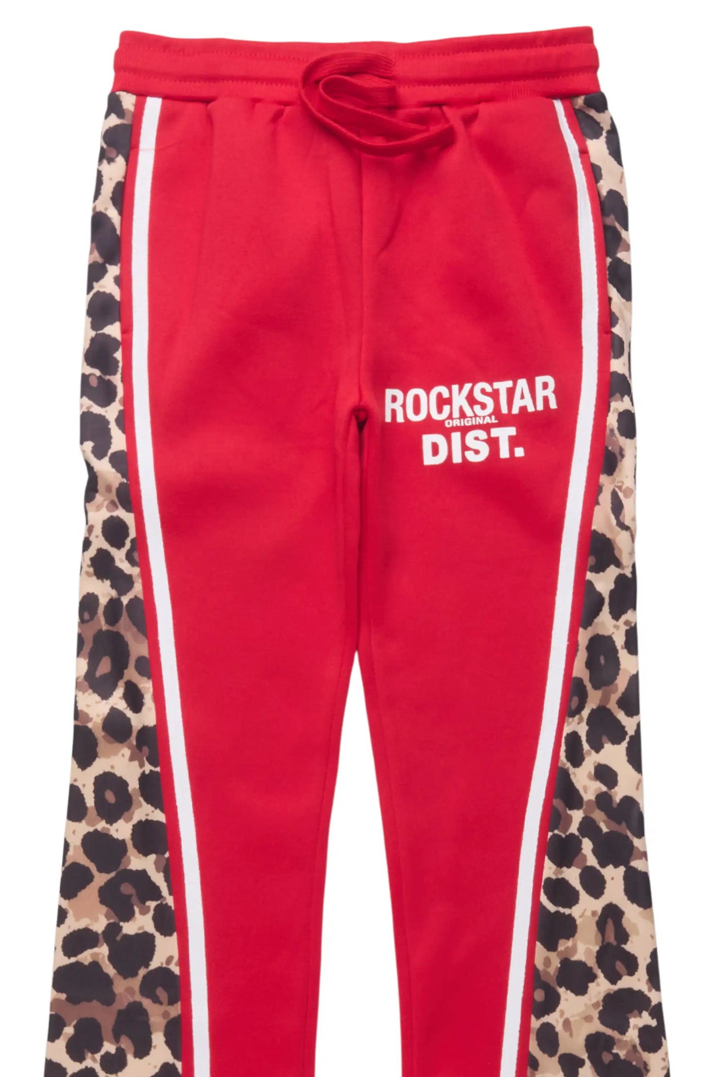 Girls Soana Red Stacked Track Pant