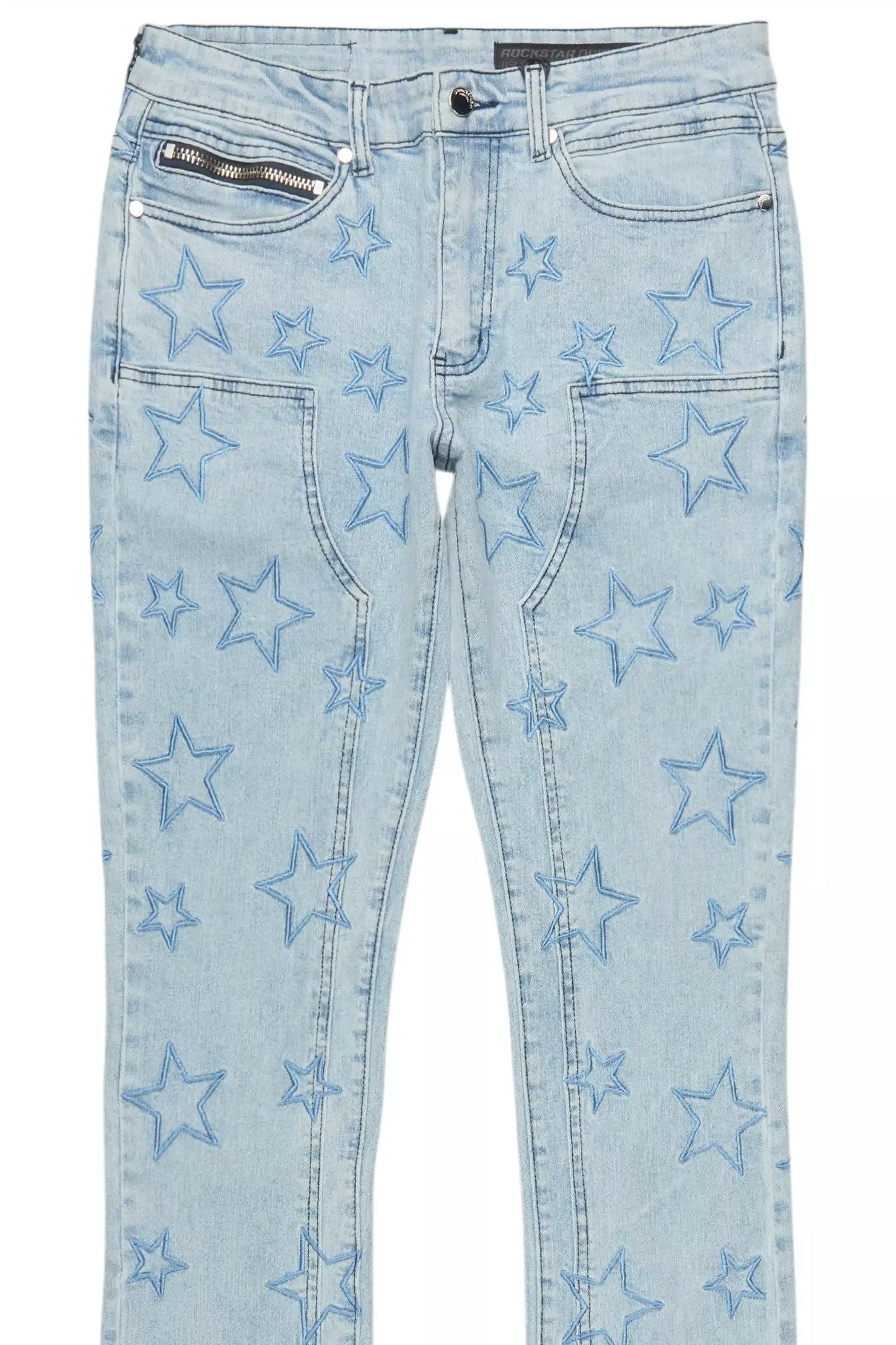 Starship Light Blue Stacked Flare Jean