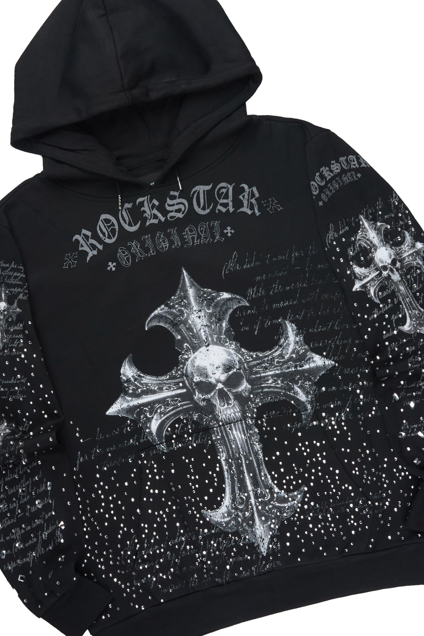 Bowman Black/Multi Rhinestone Hoodie/Stacked Flare Track Set