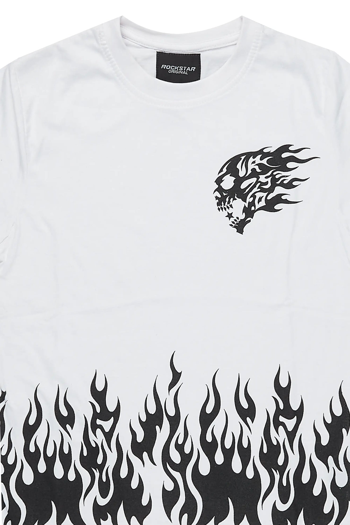 Boys Bubble White Graphic T-Shirt