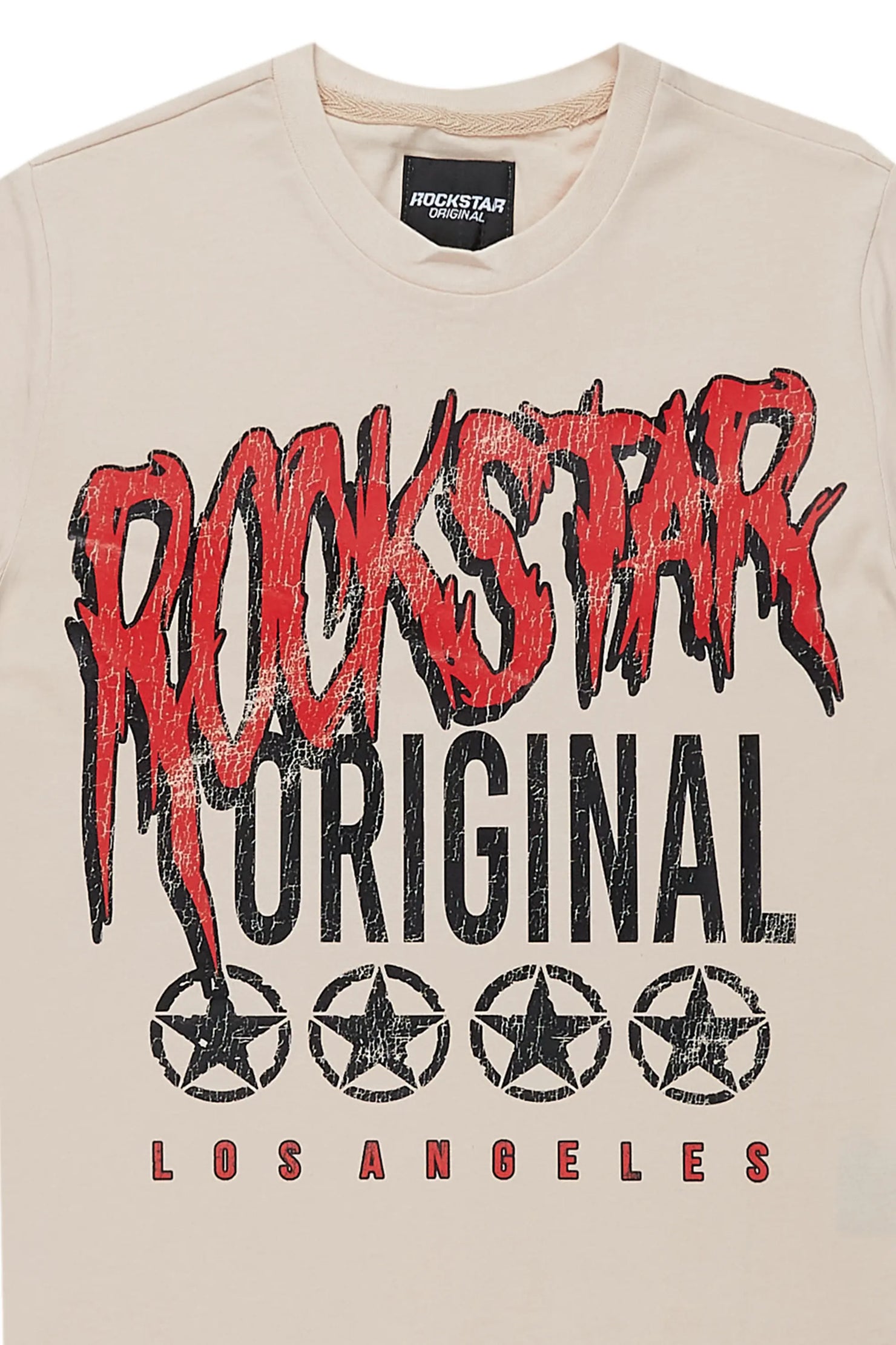 Boys Idris Beige Graphic T-Shirt