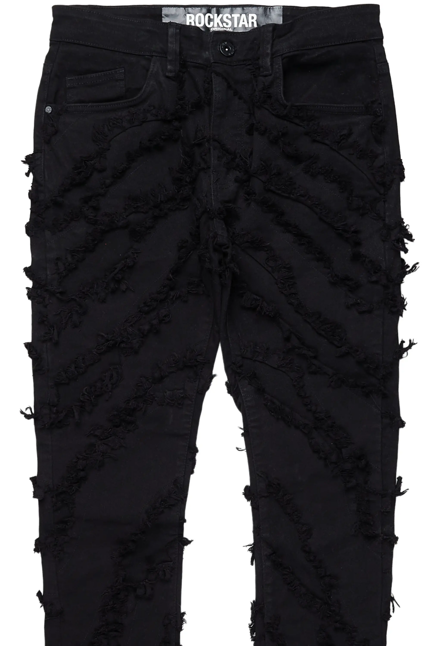 Balta Black Diagonal Patch Skinny Fit Jean