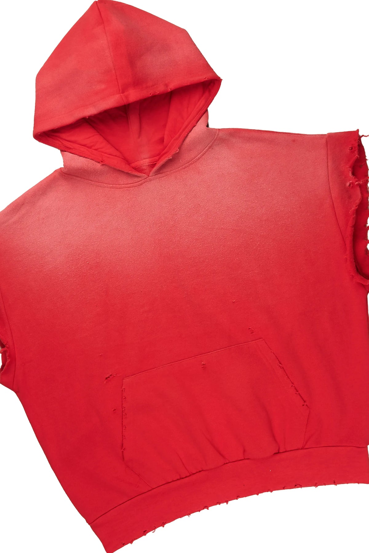 Warden Red Cut Sleeve Hoodie/Extra Long Jort Set