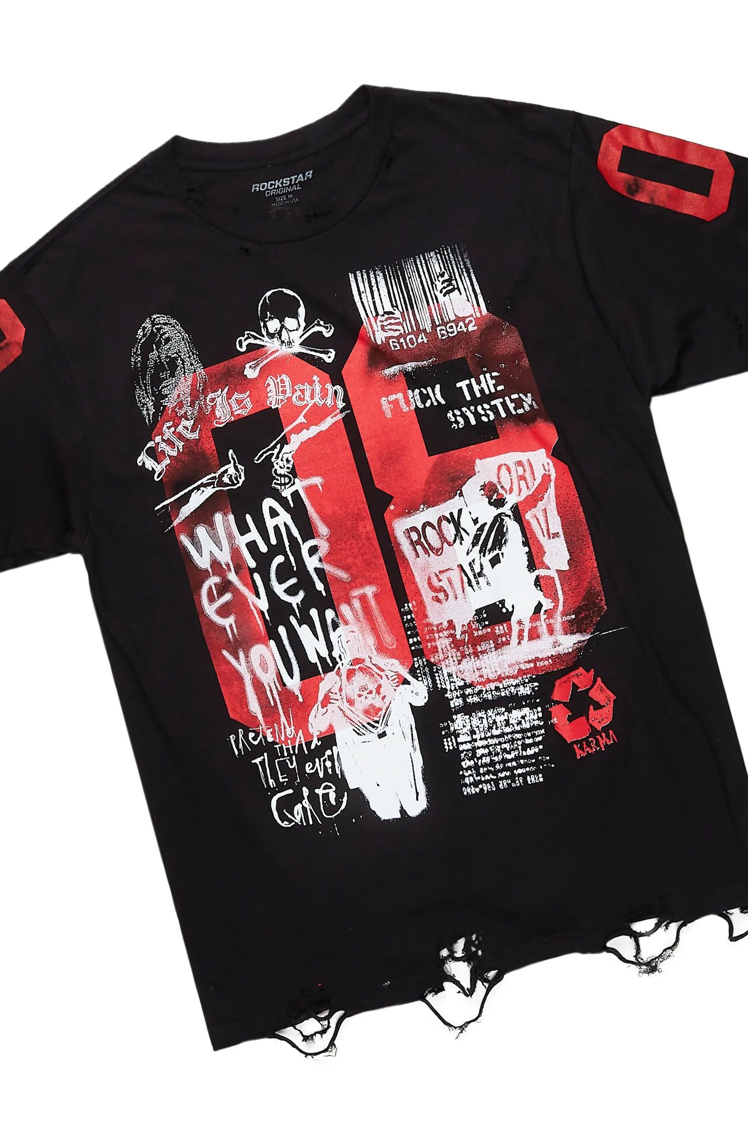 Grill Black/Red T-Shirt/Stacked Flare Track Set