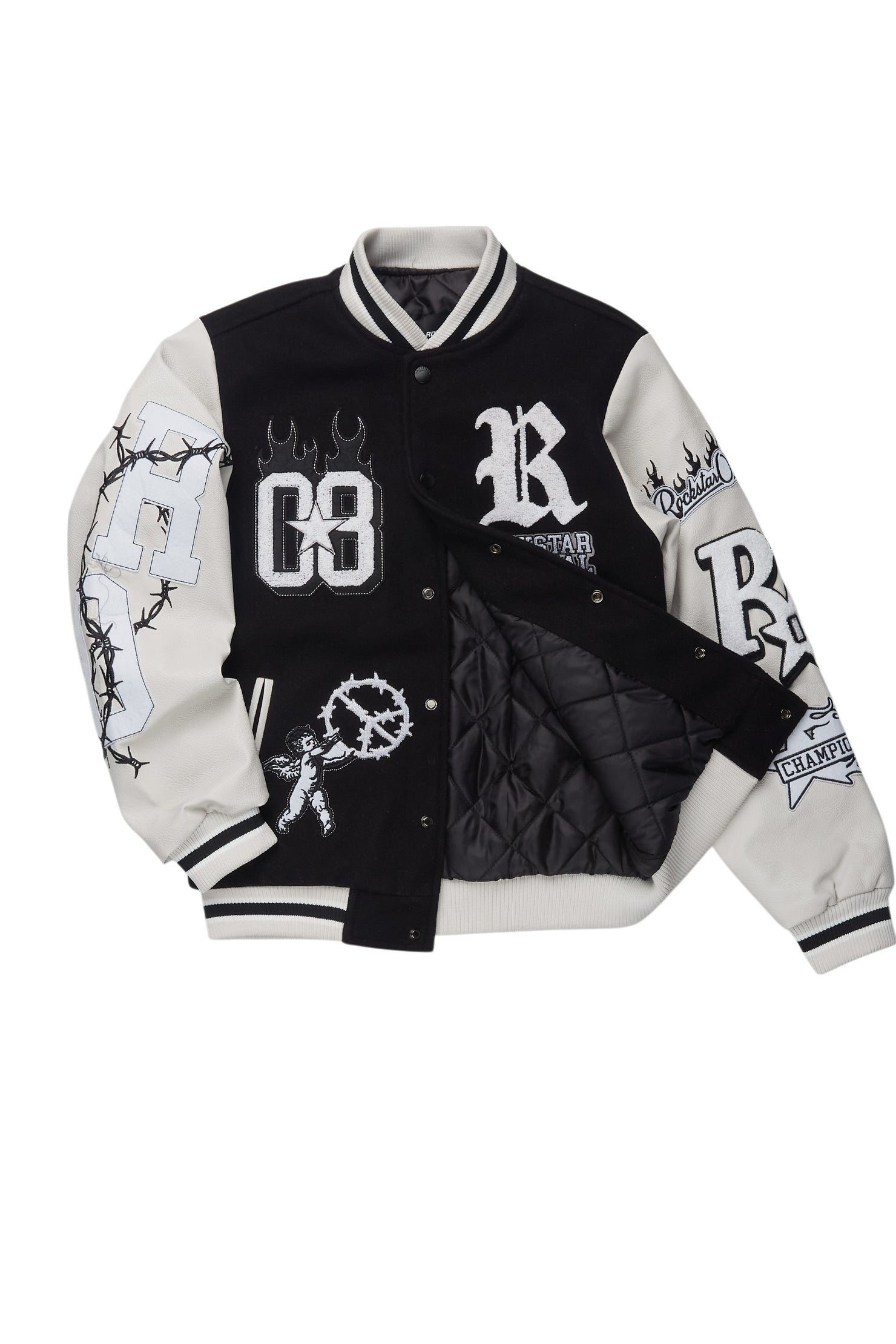 Boys Rune 2.0 Black Varsity Jacket