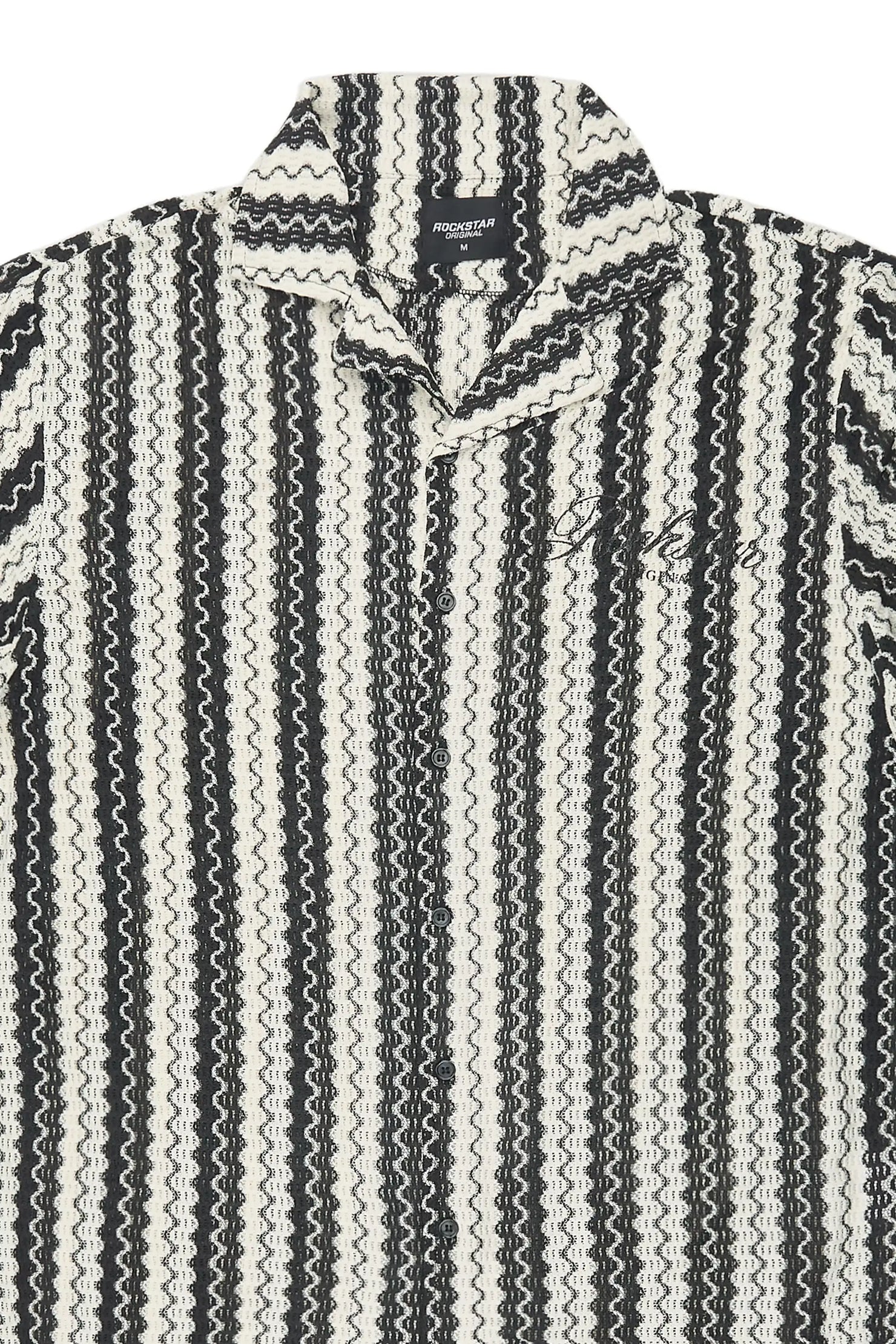 Branham White/Black Button Down Shirt