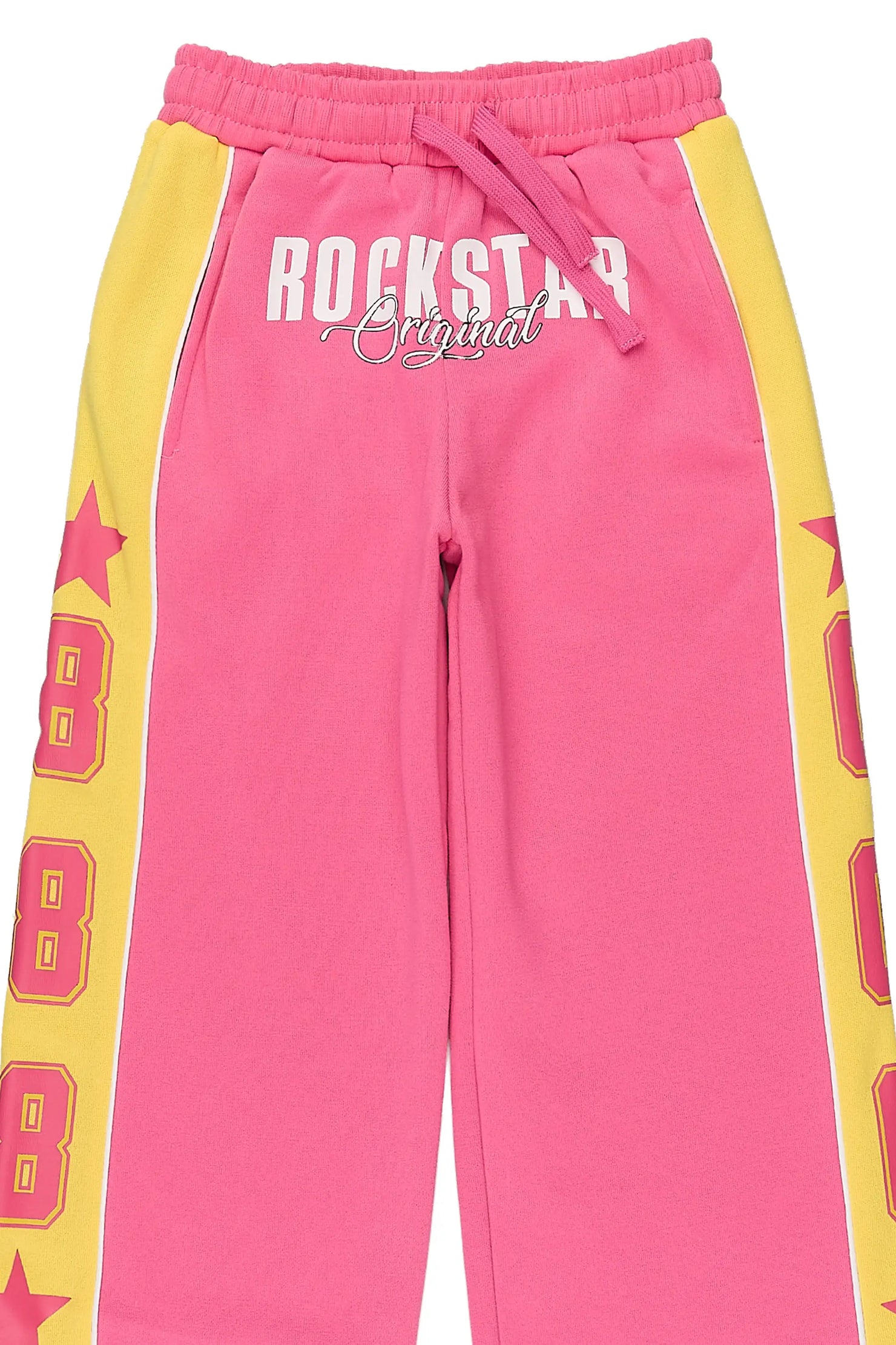 Girls Airelle Pink/Yellow Baggy Track Pant