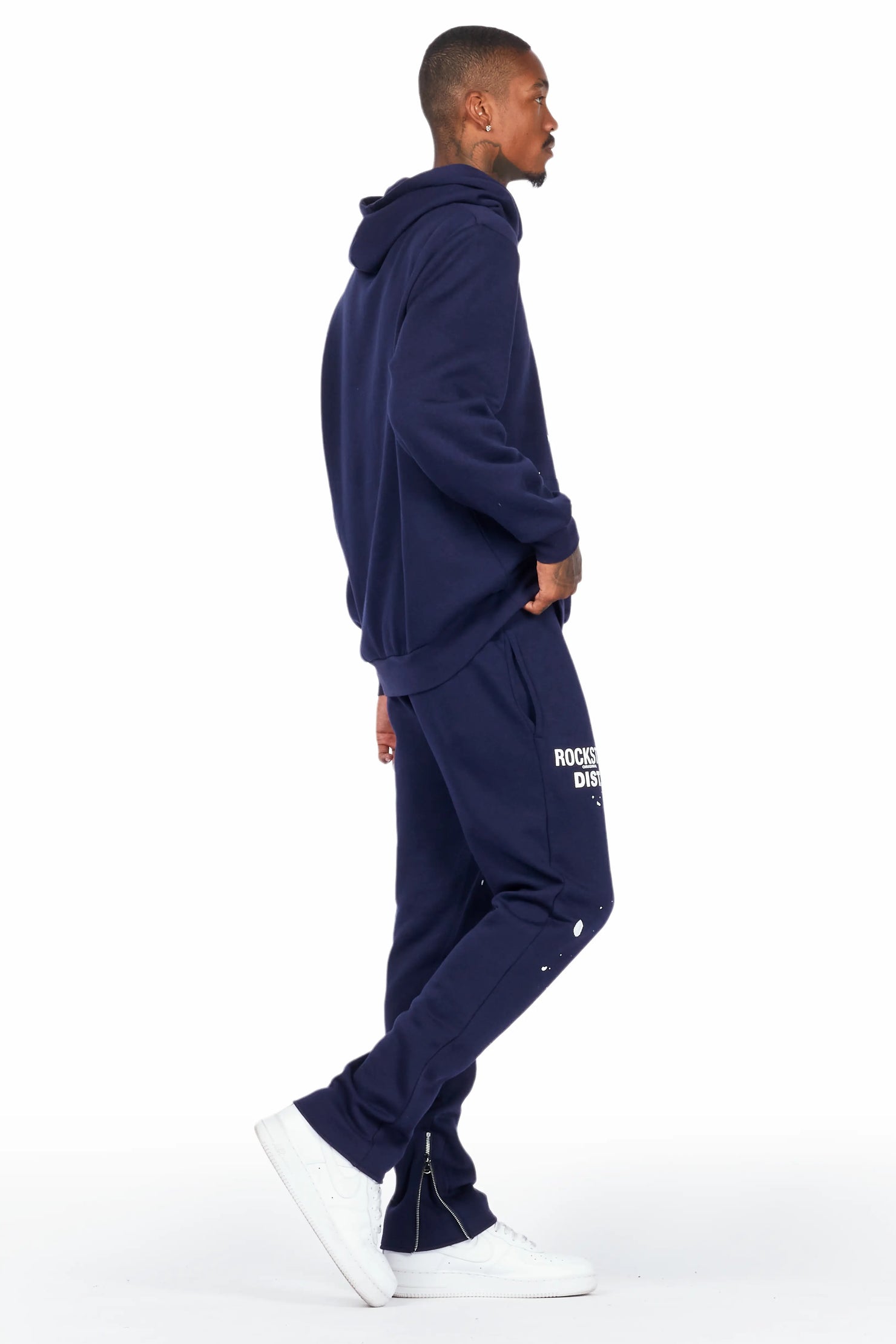 Raffer Navy Slim Fit Track Set