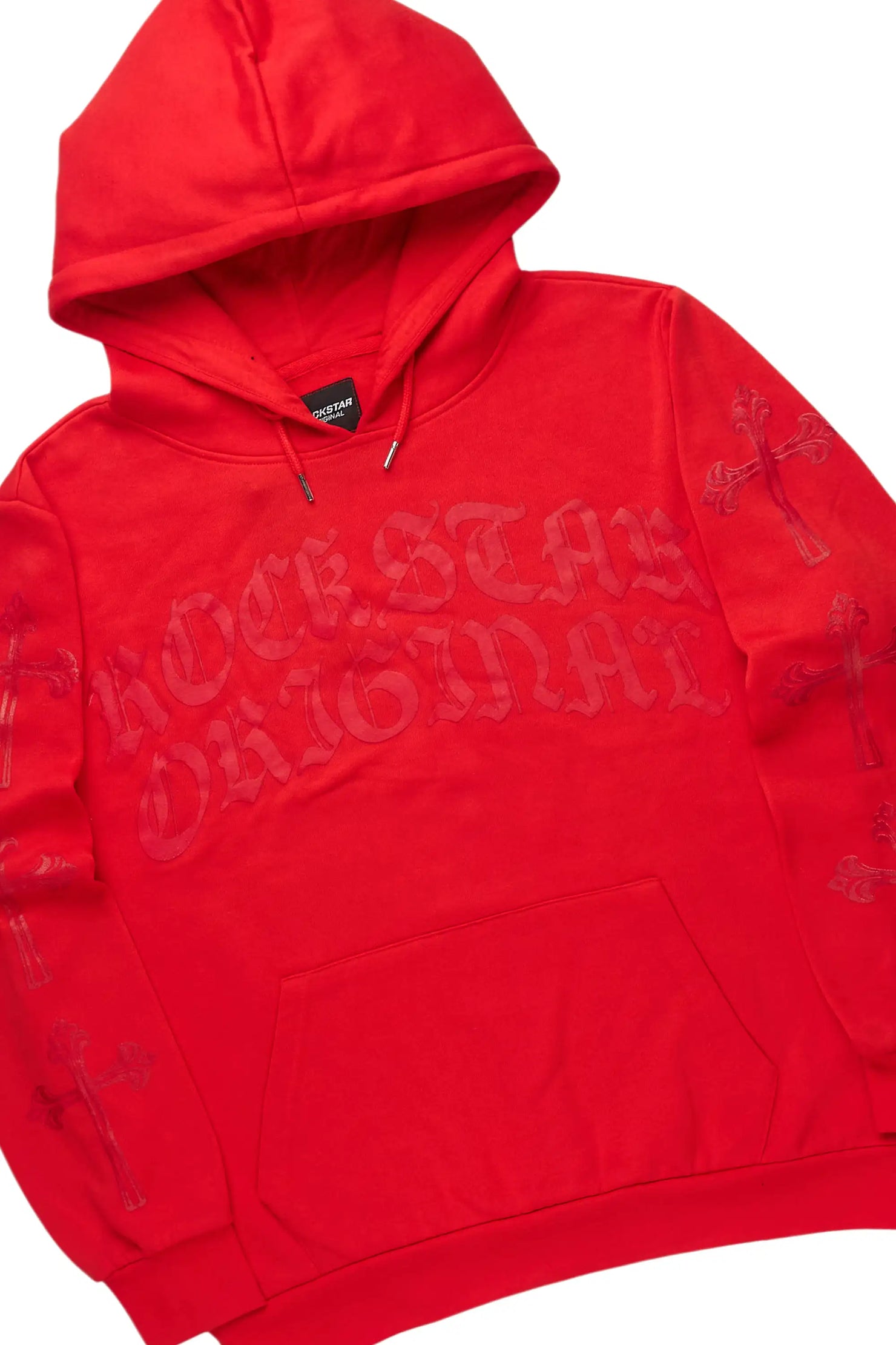 Michael Red Hoodie/Stacked Flare Track Set